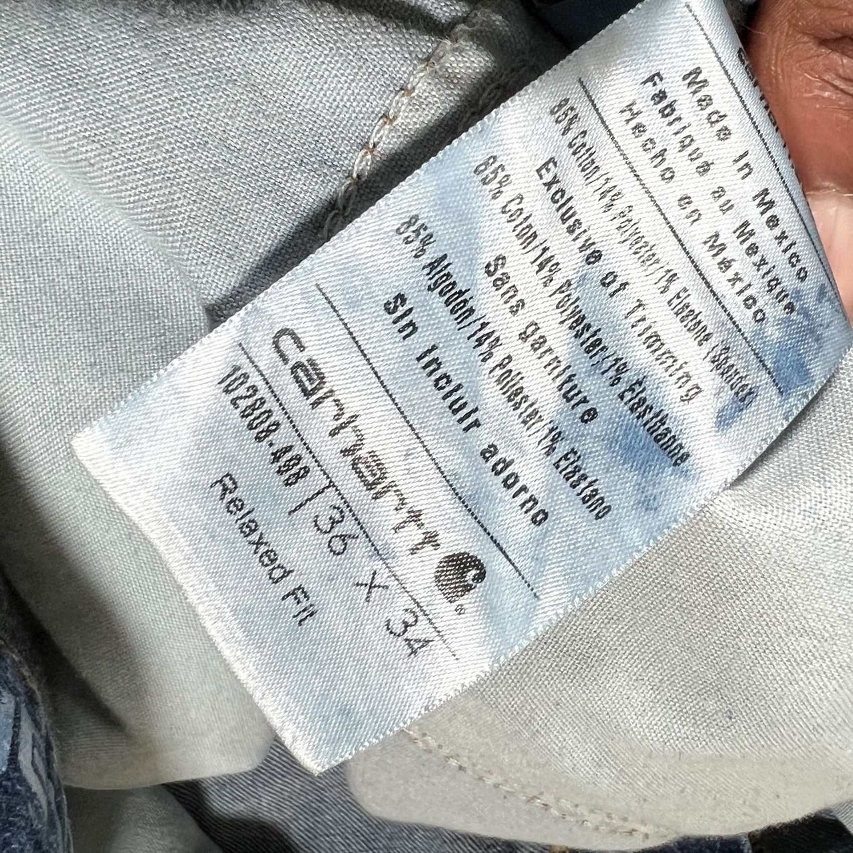 Carhartt Carhartt Jeans Mens 36x34 Relaxed Fit Carpenter Work Blue Size US 36 / EU 52 - 7 Thumbnail