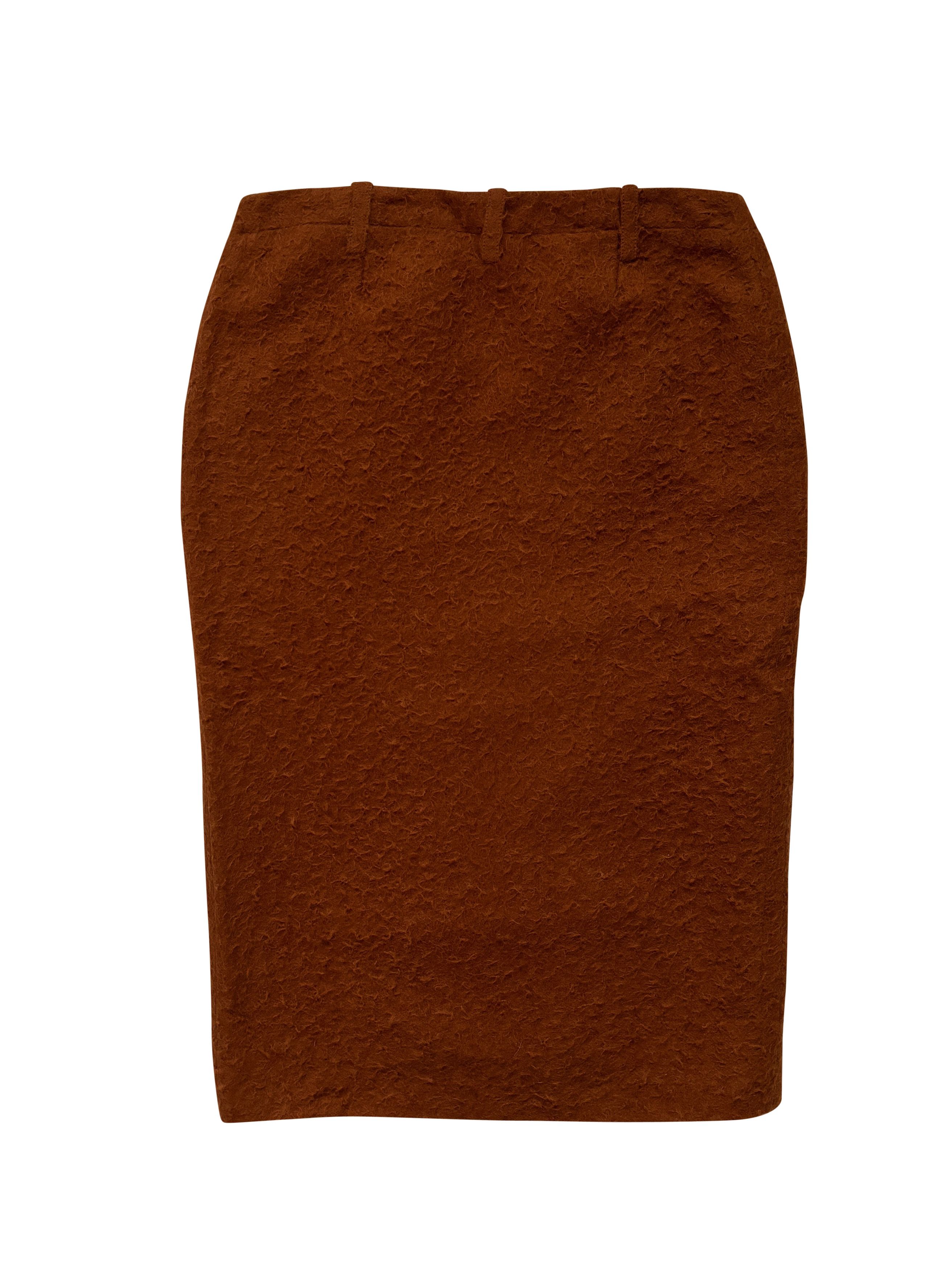 Marni ⚡️QUICK SALE⚡️Marni Clay Ratinee Alpaca Wool Silk Skirt Size 32" / US 10 / IT 46 - 2 Thumbnail