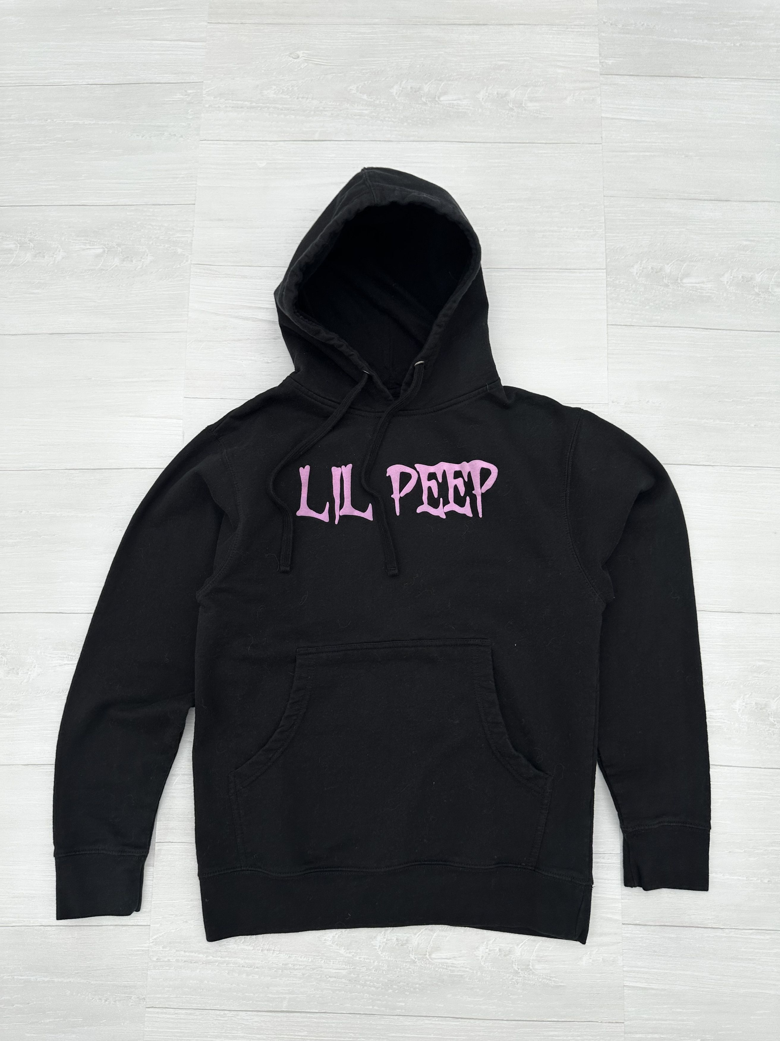 Lil Peep Black Pink Puff Print Logo Hoodie Sz. Small S Tops