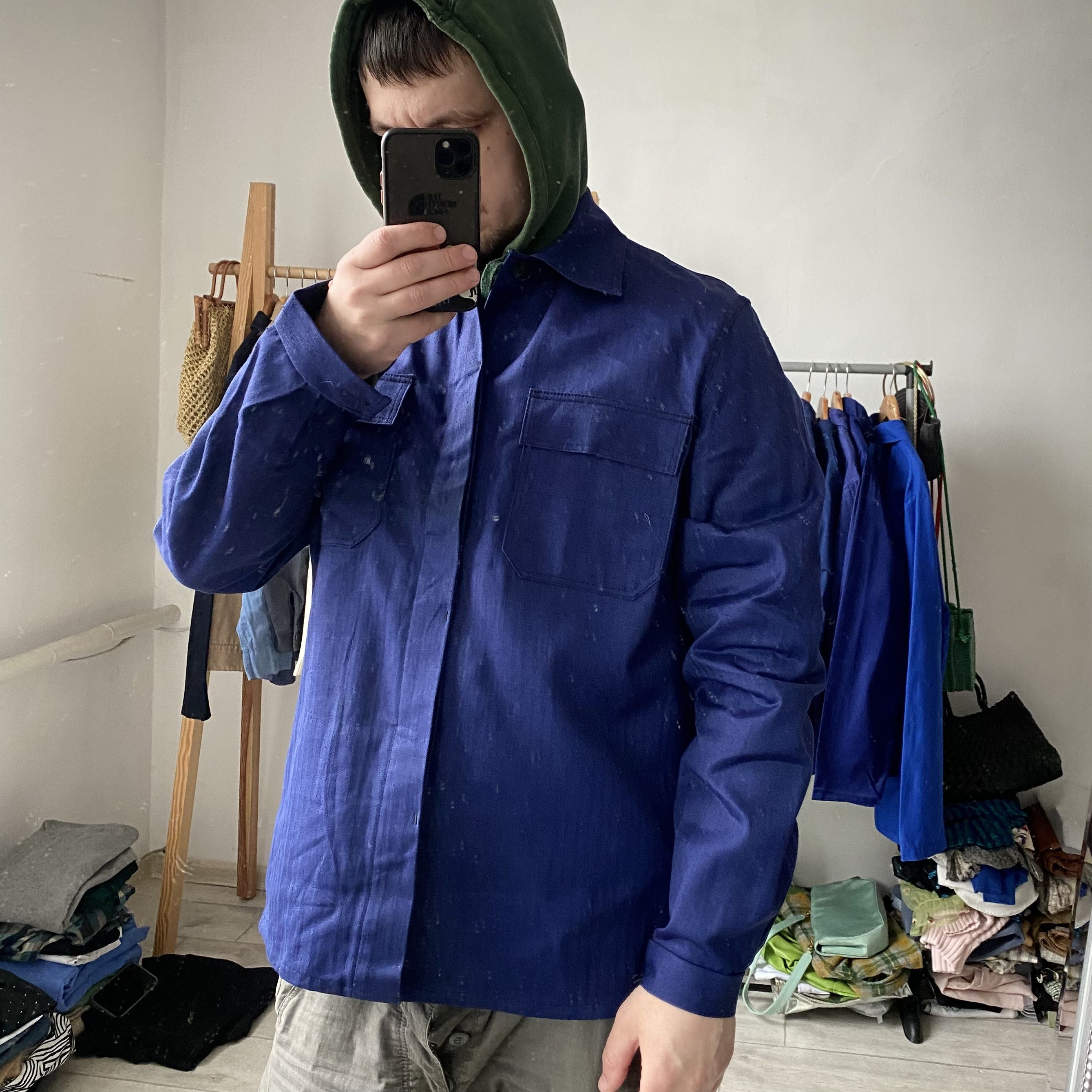 Le Laboureur Vintage 70-80s Snfor French Chore jacket Work overshirt Size US M / EU 48-50 / 2 - 1 Thumbnail