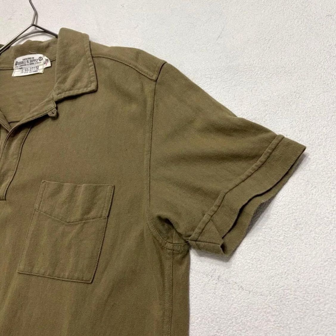 Ralph Lauren RRL RALPH LAUREN HERRINGBONE OPEN COLLAR POLO PULLOVER HOBLY OLIVE SIZE M USED Size US M / EU 48-50 / 2 - 7 Thumbnail