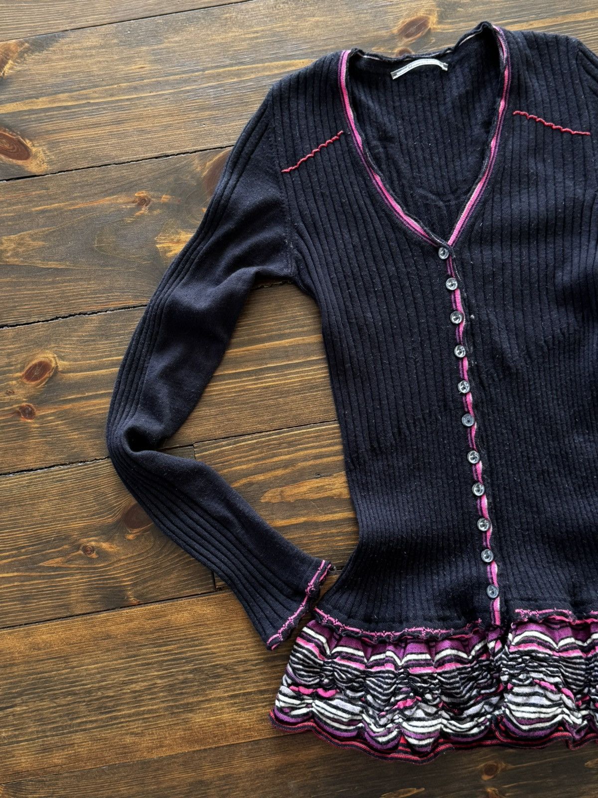 Marithe + Francois Girbaud Marithe + Francois Girbaud Cute Button Up Y2K Sweater Size S / US 4 / IT 40 - 3 Thumbnail