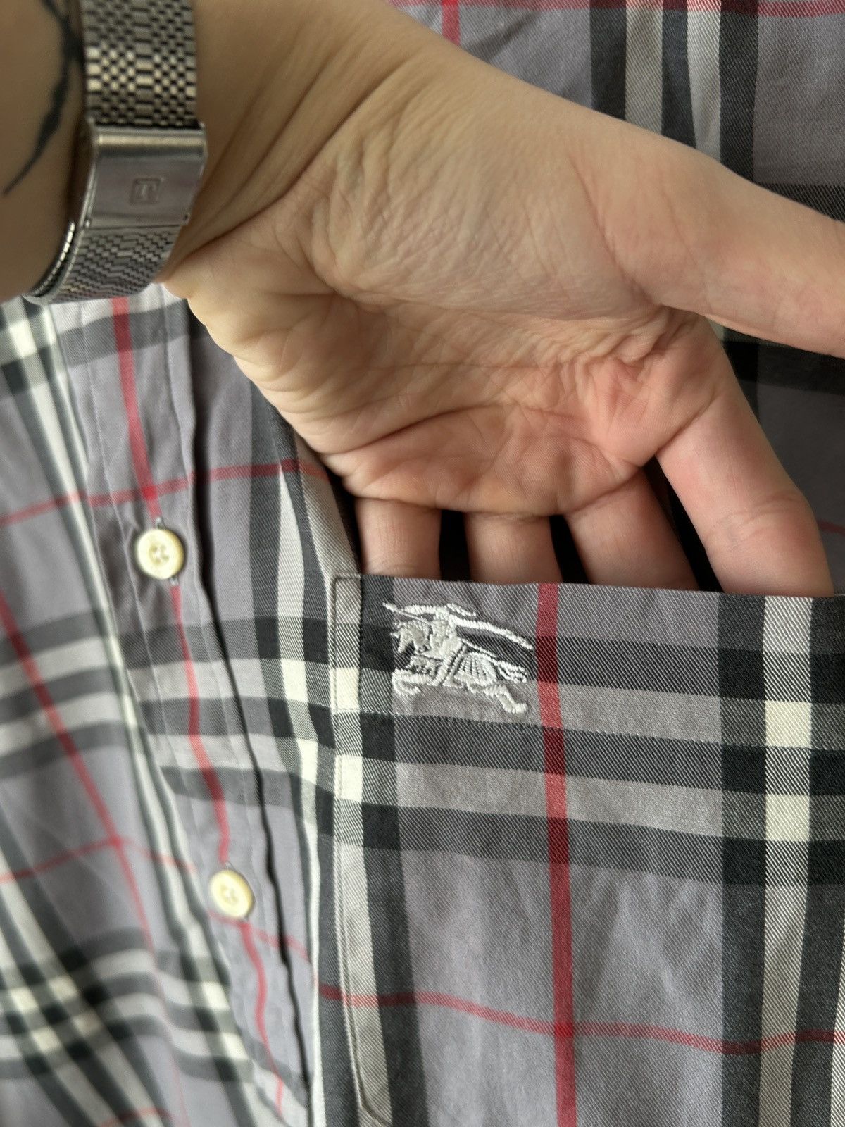 Burberry BURBERRY Nova check shirt grey Size US L / EU 52-54 / 3 - 3 Thumbnail