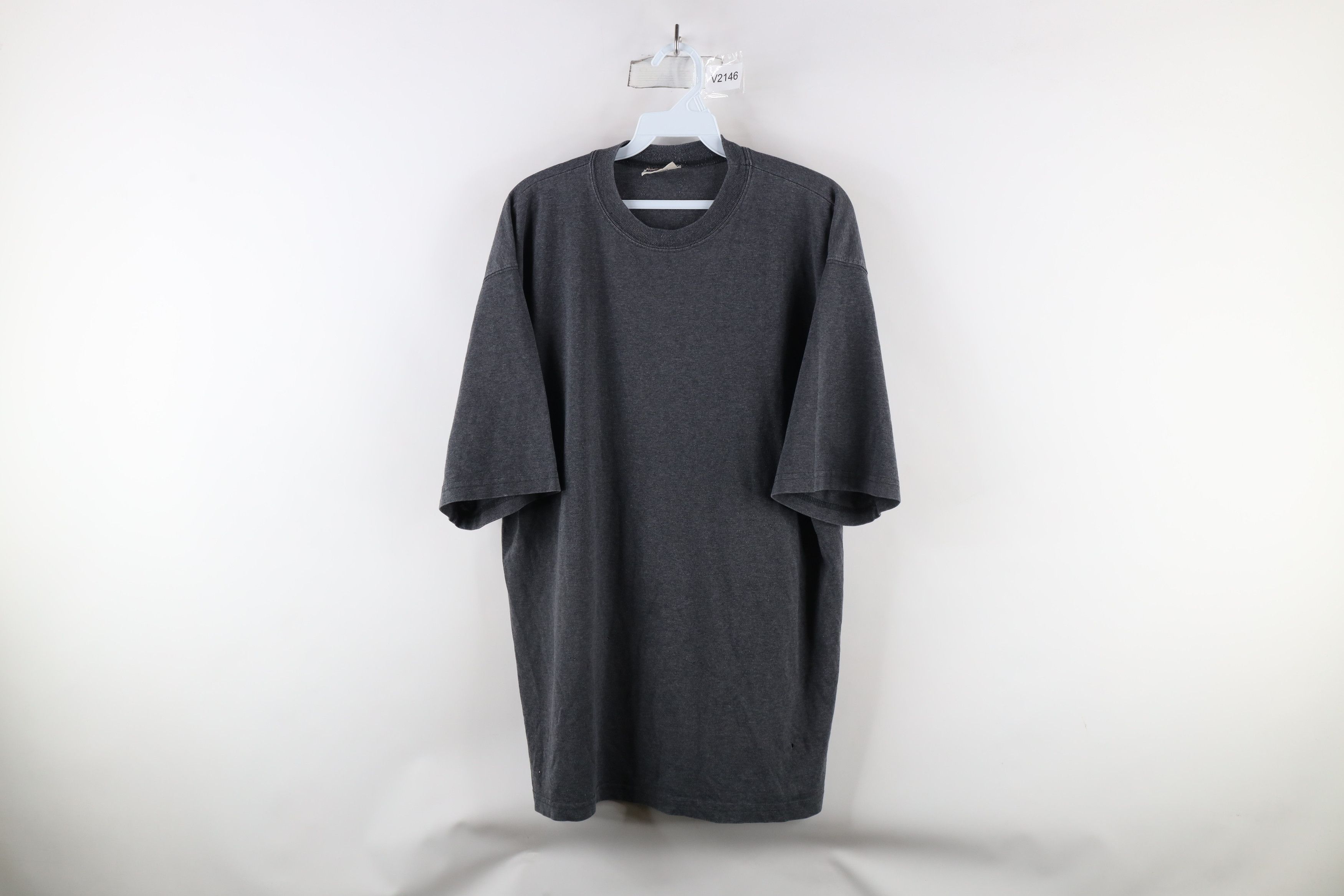 Vintage Vintage 90s Streetwear Blank Short Sleeve T-Shirt Gray USA Size US M / EU 48-50 / 2 - 1 Thumbnail