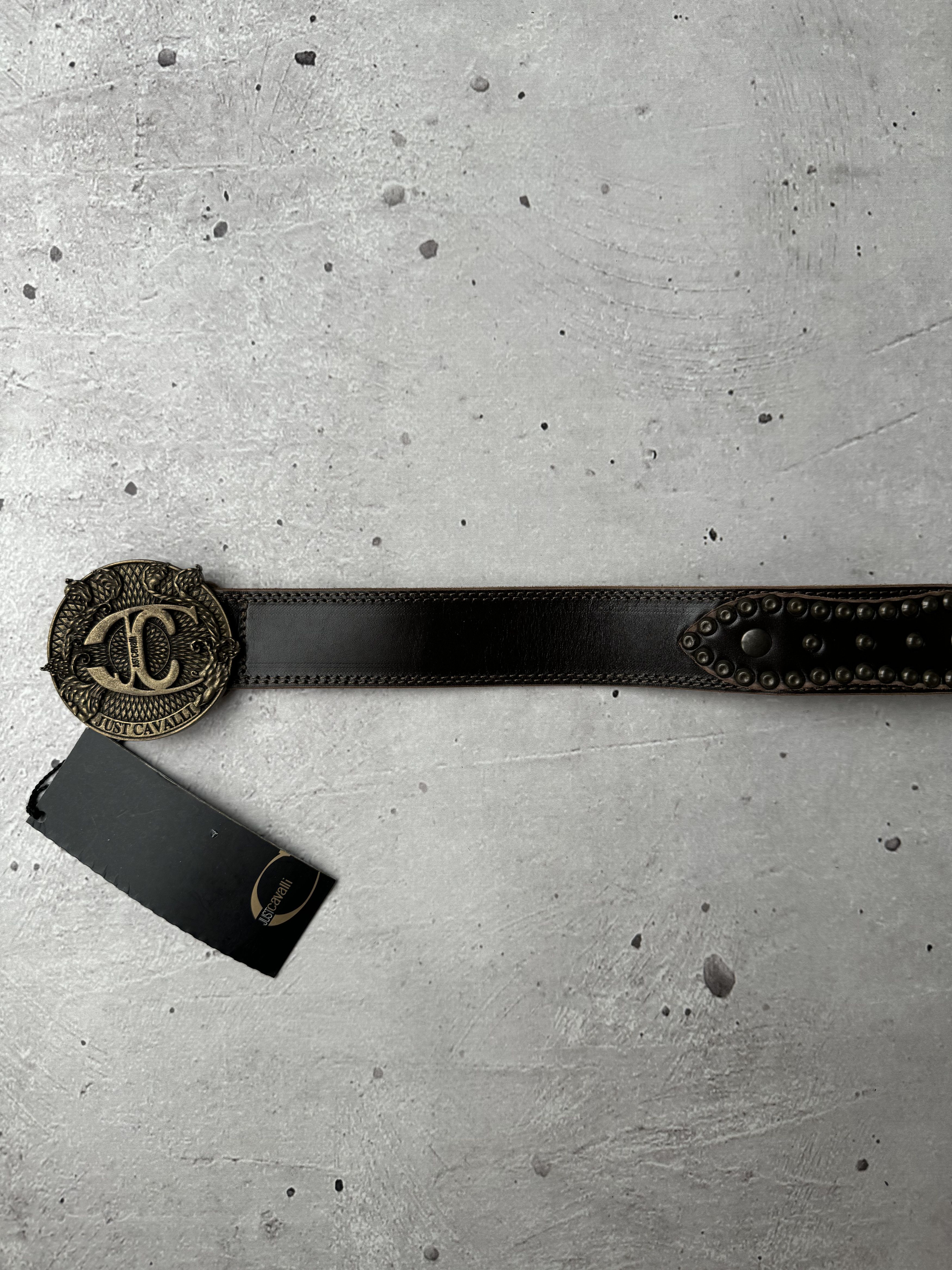 Just Cavalli Just Cavalli Vintage Leather Amazing Belt Size ONE SIZE - 4 Thumbnail