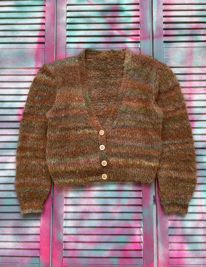 If Six Was Nine Vintage 90s Wool Fuzzy Cardigan Retro Style Size US XS / EU 42 / 0 - 2 Thumbnail