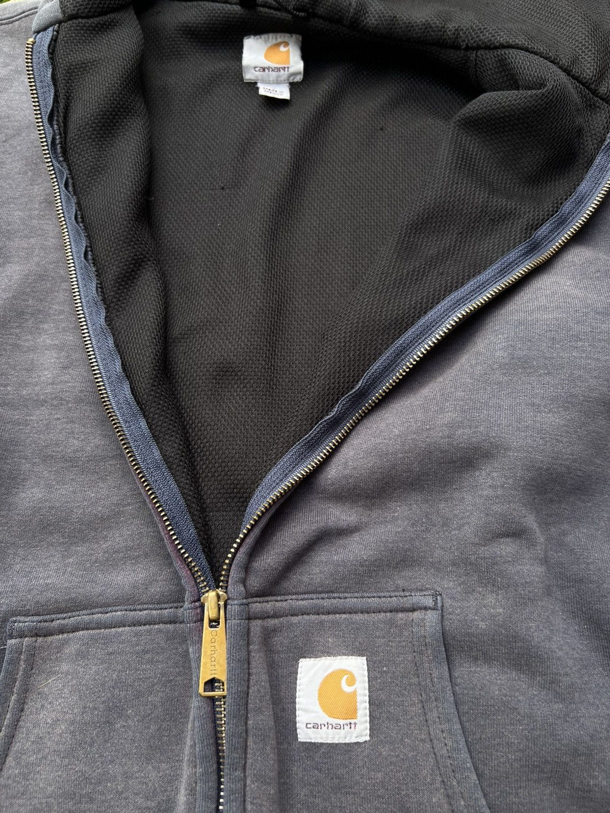 Carhartt Vintage Carhartt Thermal Lined Zip Hoodie Faded Navy Size M Size US M / EU 48-50 / 2 - 3 Thumbnail