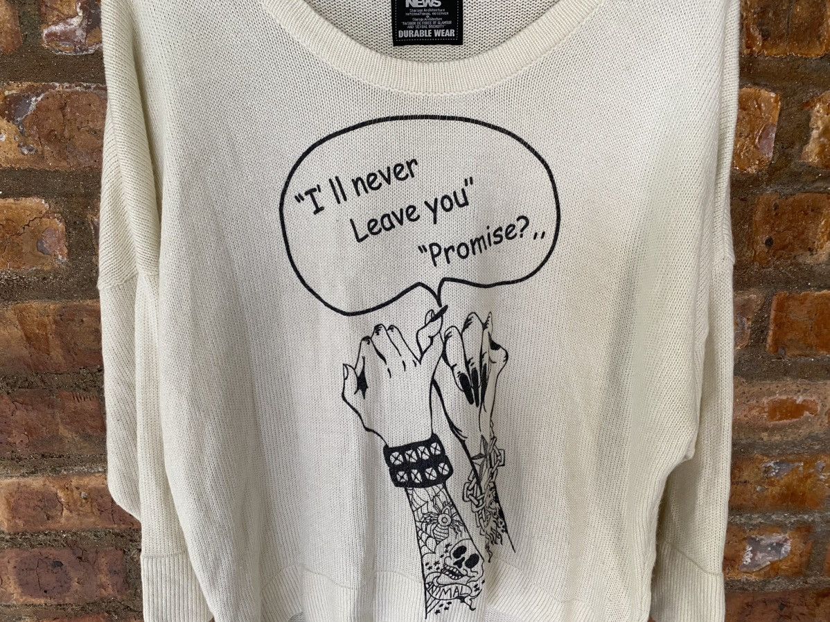 A.F.F.A. × Hysteric Glamour × Japanese Brand Vtg Glad News Japan Punk Make a Promise knitwear Size L / US 10 / IT 46 - 4 Thumbnail