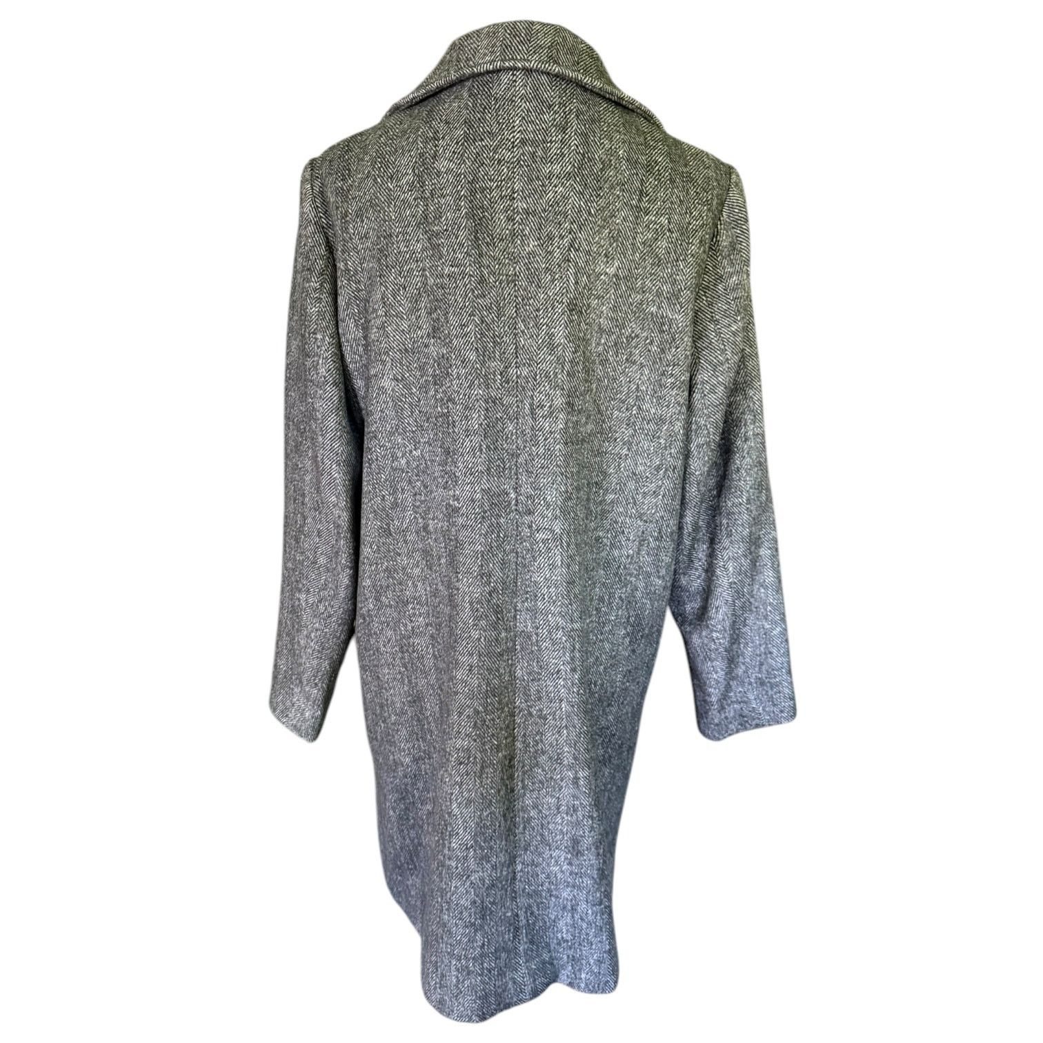 Apt. 9 Apt 9 $80 Black Hering Button Front Wool Blend Coat Large Size L / US 10 / IT 46 - 2 Thumbnail