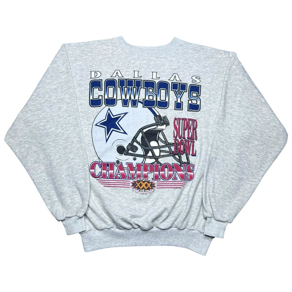 NFL Vtg 1996 NFL Dallas Cowboys Super Bowl Champions Sweatshirt Size US XL / EU 56 / 4 - 1 Thumbnail