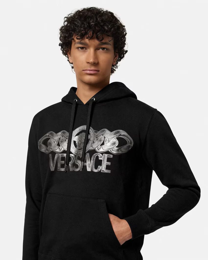 Versace o1s22i1n0125 Medusa On Chain Hoodie in Black Size US M / EU 48-50 / 2 - 3 Thumbnail