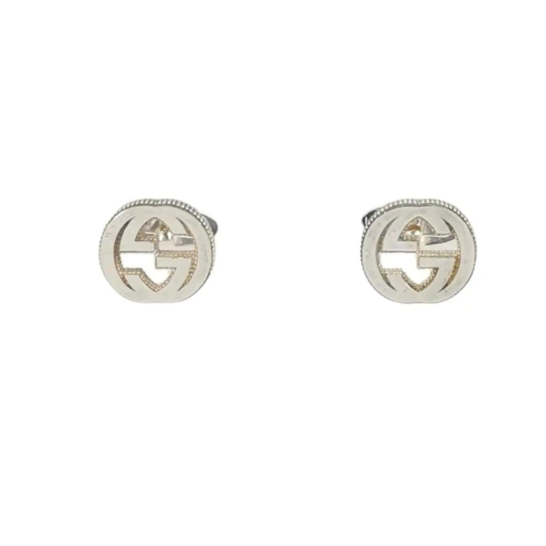 Gucci Silver 925 Silverlogo Letter M Short Sleeve Shirts, Men's