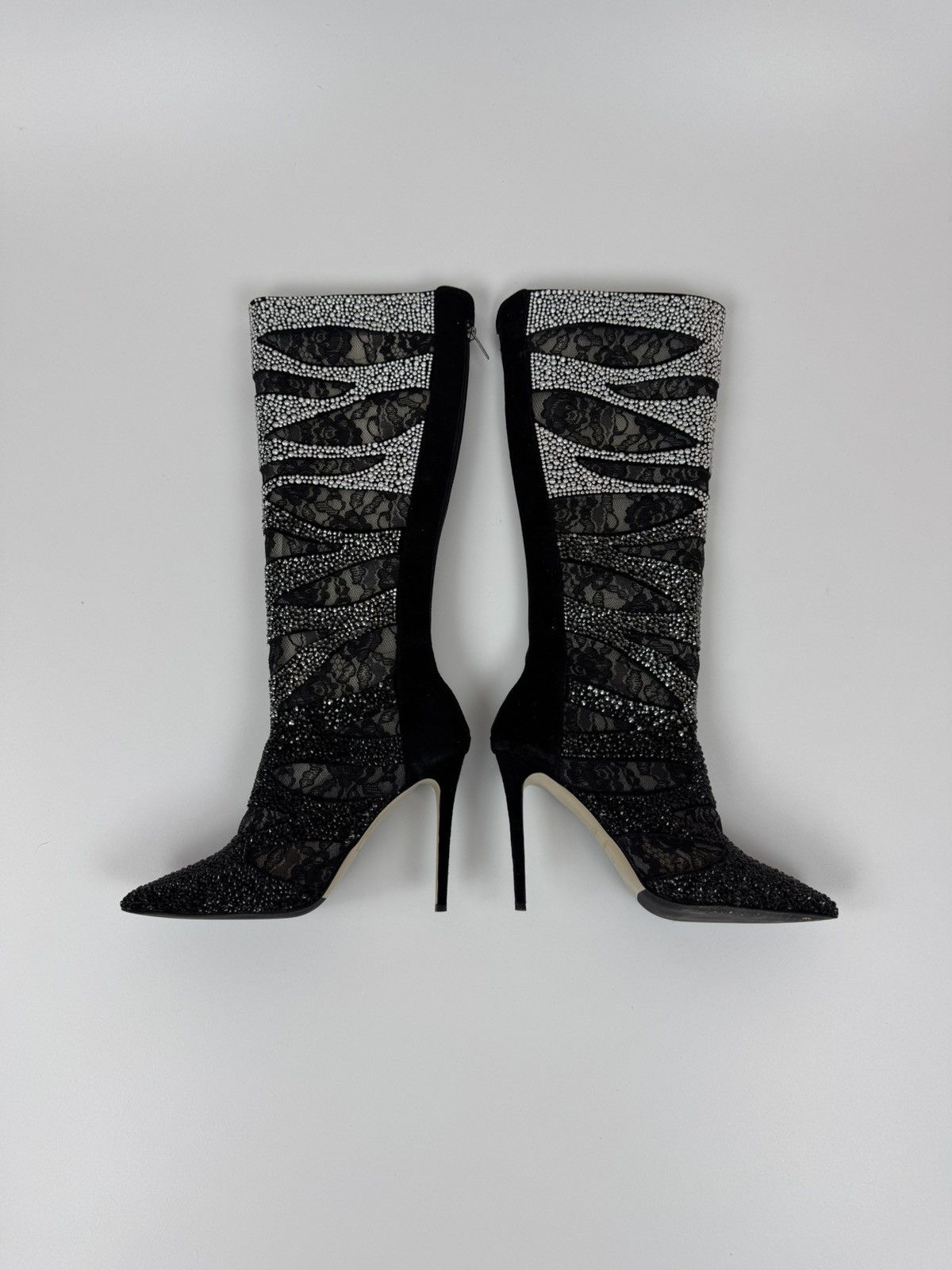 Le Silla LE SILLA Limited Edition HIGH Crystal Lace Black BOOTS 40 Size US 10 / IT 40 - 2 Thumbnail