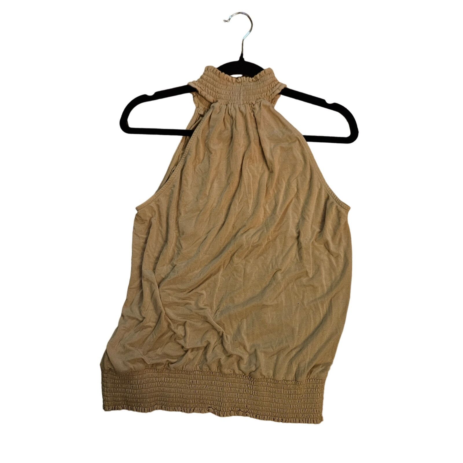 Other Fever SmockedTank Top Sleeveless Women's Beige Size Large Size L / US 10 / IT 46 - 3 Thumbnail