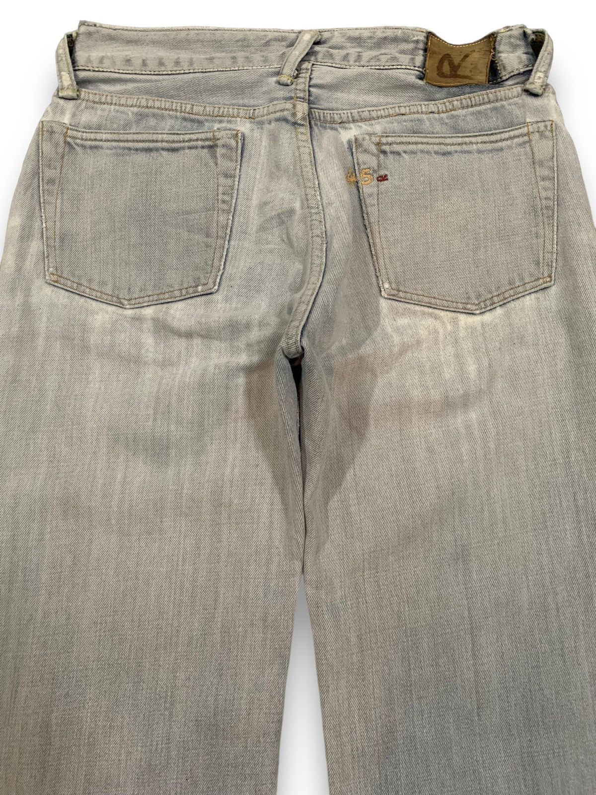 45rpm Vintage Japanese Brand 45rpm Slim Straight Ripped Jeans Size US 27 - 11 Thumbnail