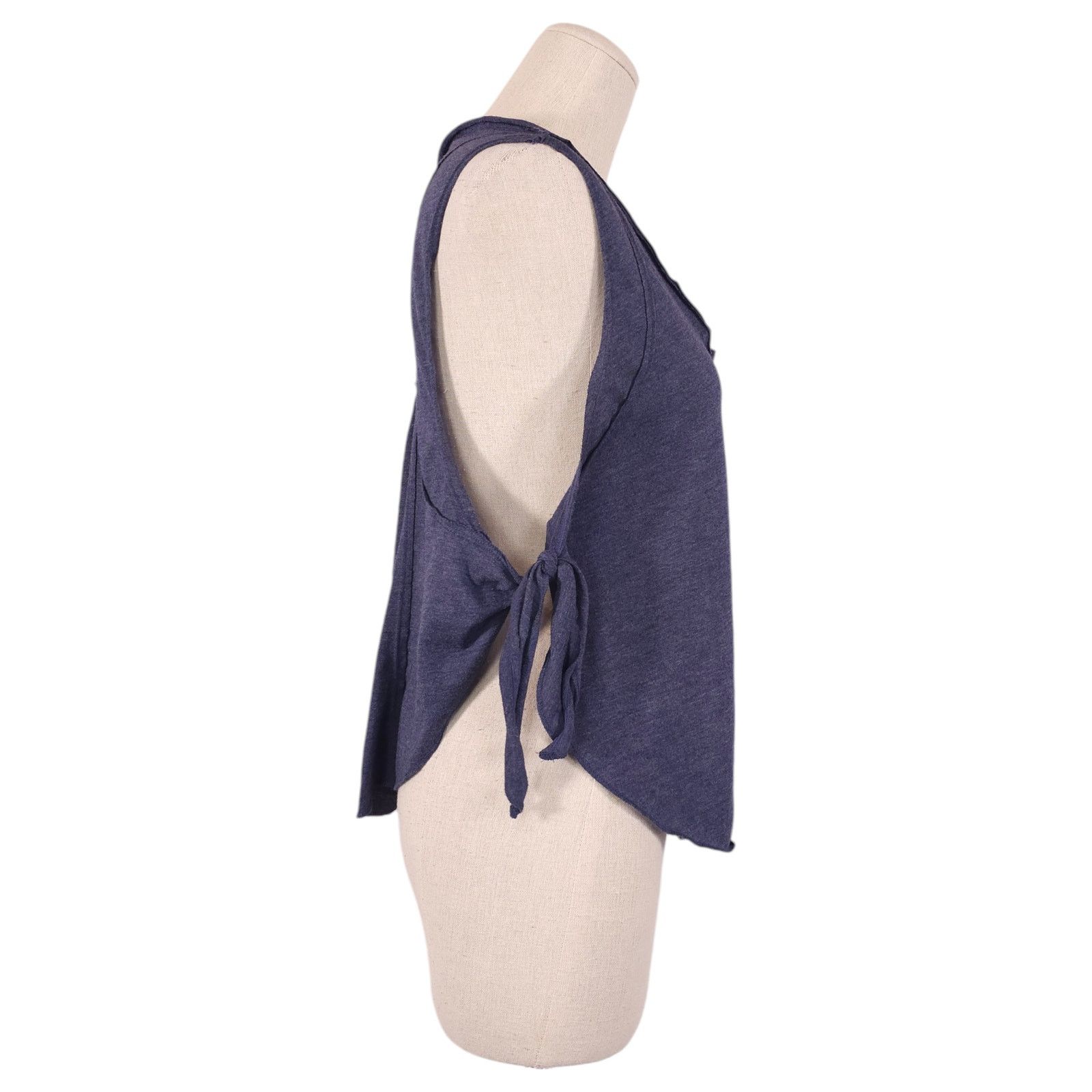 Free People FP Movement High Tide Cropped Side Tie Tank Top Navy Small Size S / US 4 / IT 40 - 4 Thumbnail