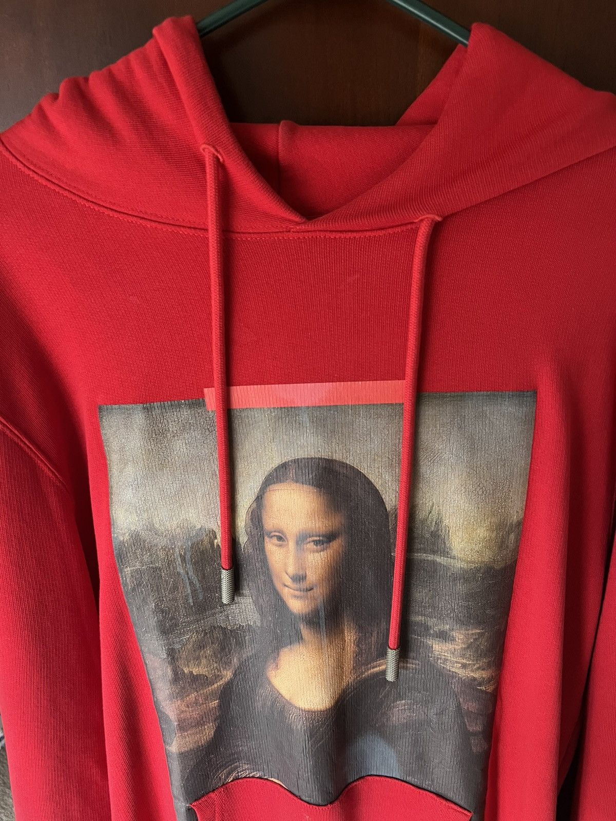 Off-White Off White Red Mona Lisa Hoodie Size US XXS / EU 40 - 4 Thumbnail