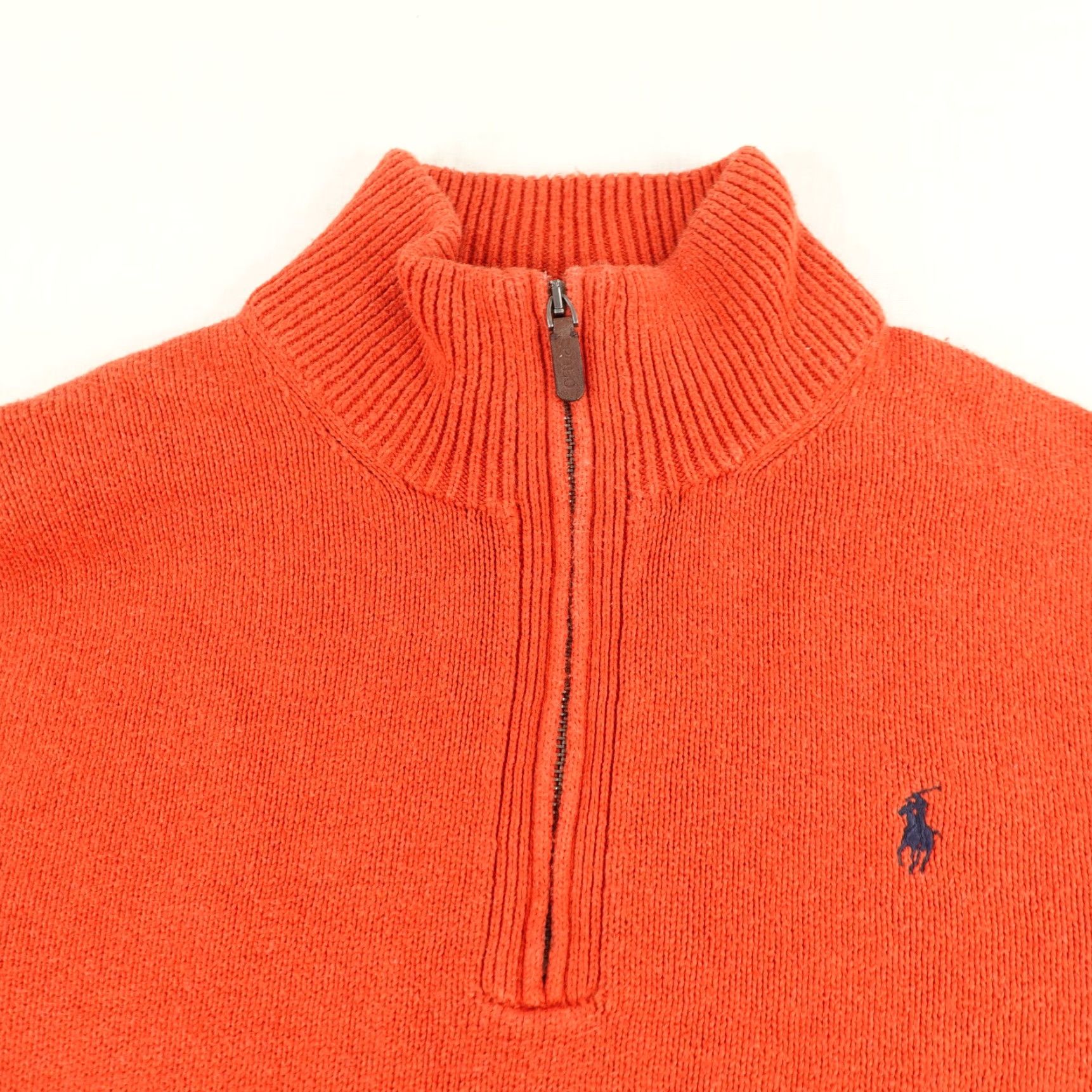Polo Ralph Lauren VINTAGE Polo Ralph Lauren Sweater Shirt Mens S Orange 1/4 Zip Pullover Pony Logo Cotton Knit Mock Neck Classic Outdoor Modern Fit Mens Size US S / EU 44-46 / 1 - 2 Thumbnail