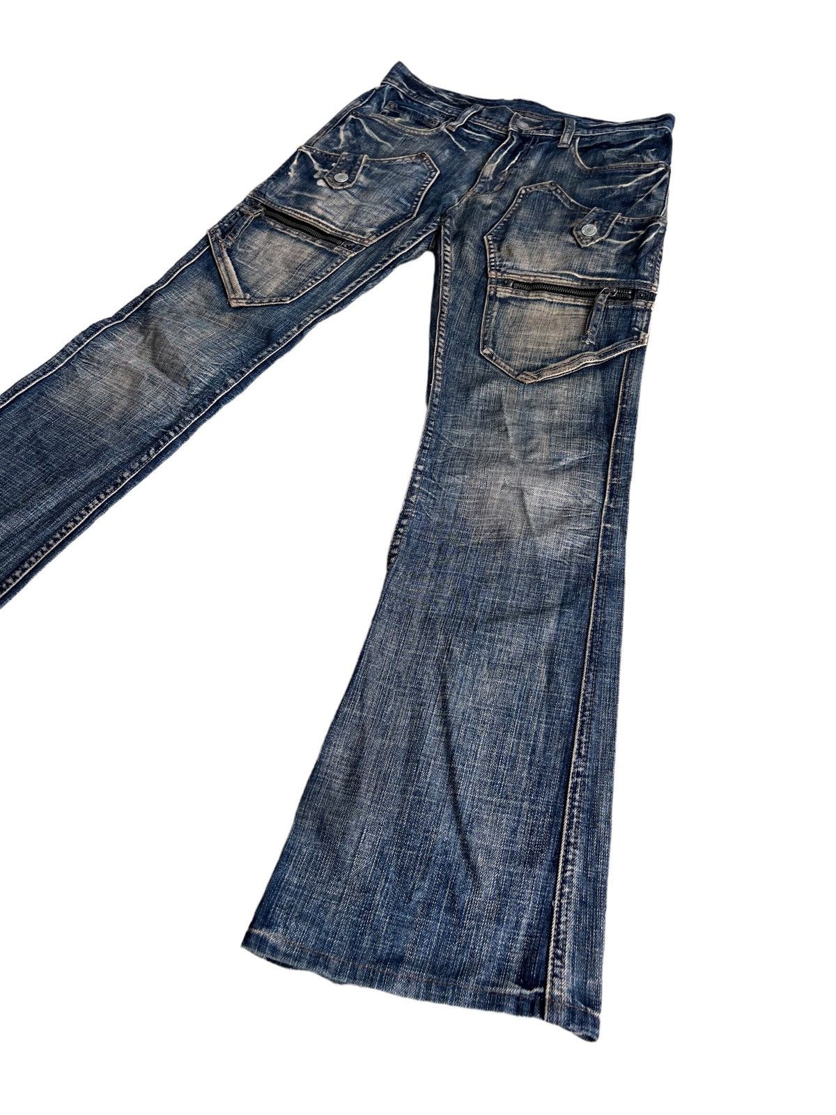 Hysteric Glamour 1990s Edge Rupert 🇯🇵 Gun Pockets Flared Denim Size US 32 / EU 48 - 1 Thumbnail