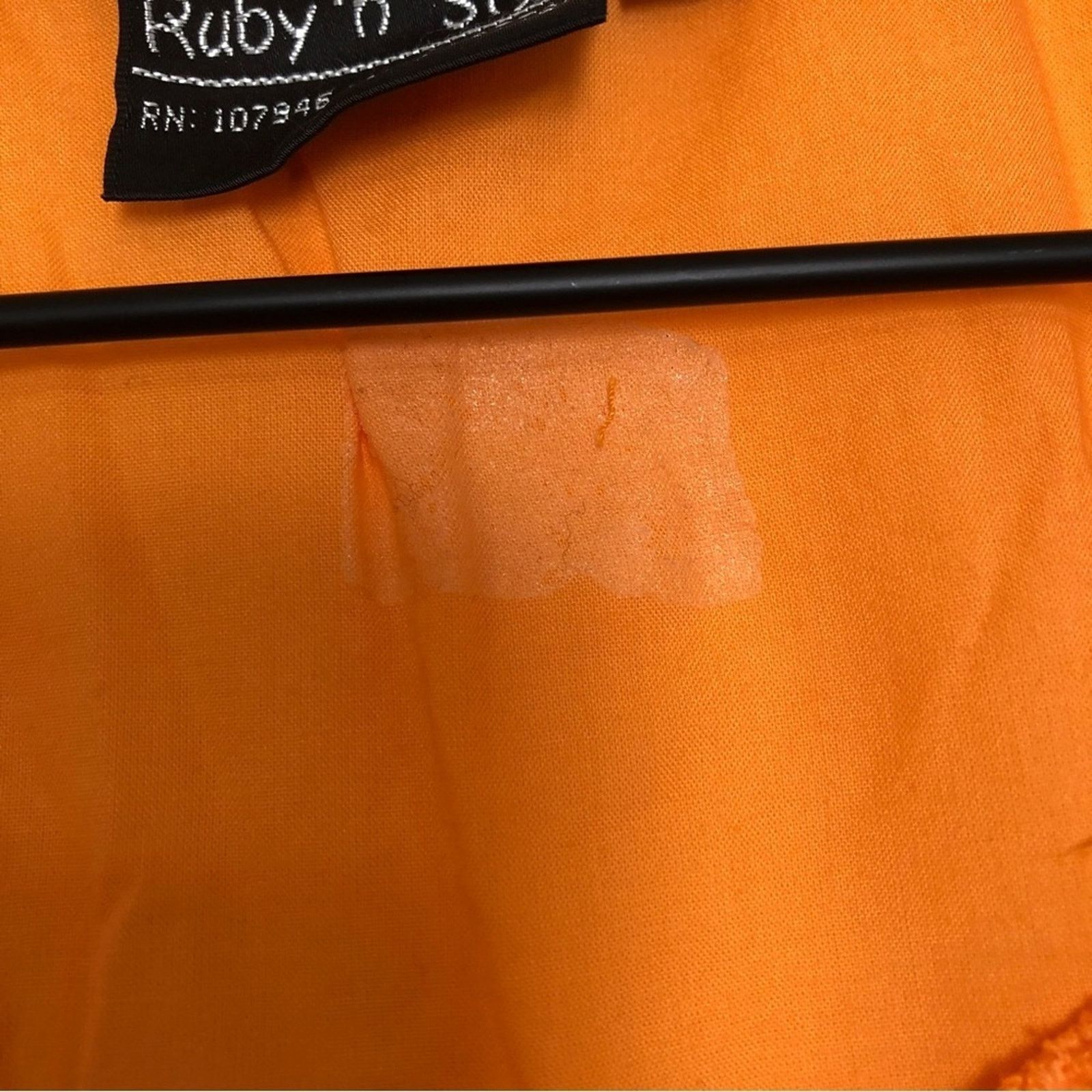 Other Ruby n Style Orange Cotton Embroidered Short Sleeve Blouse Size XL / US 12-14 / IT 48-50 - 8 Thumbnail