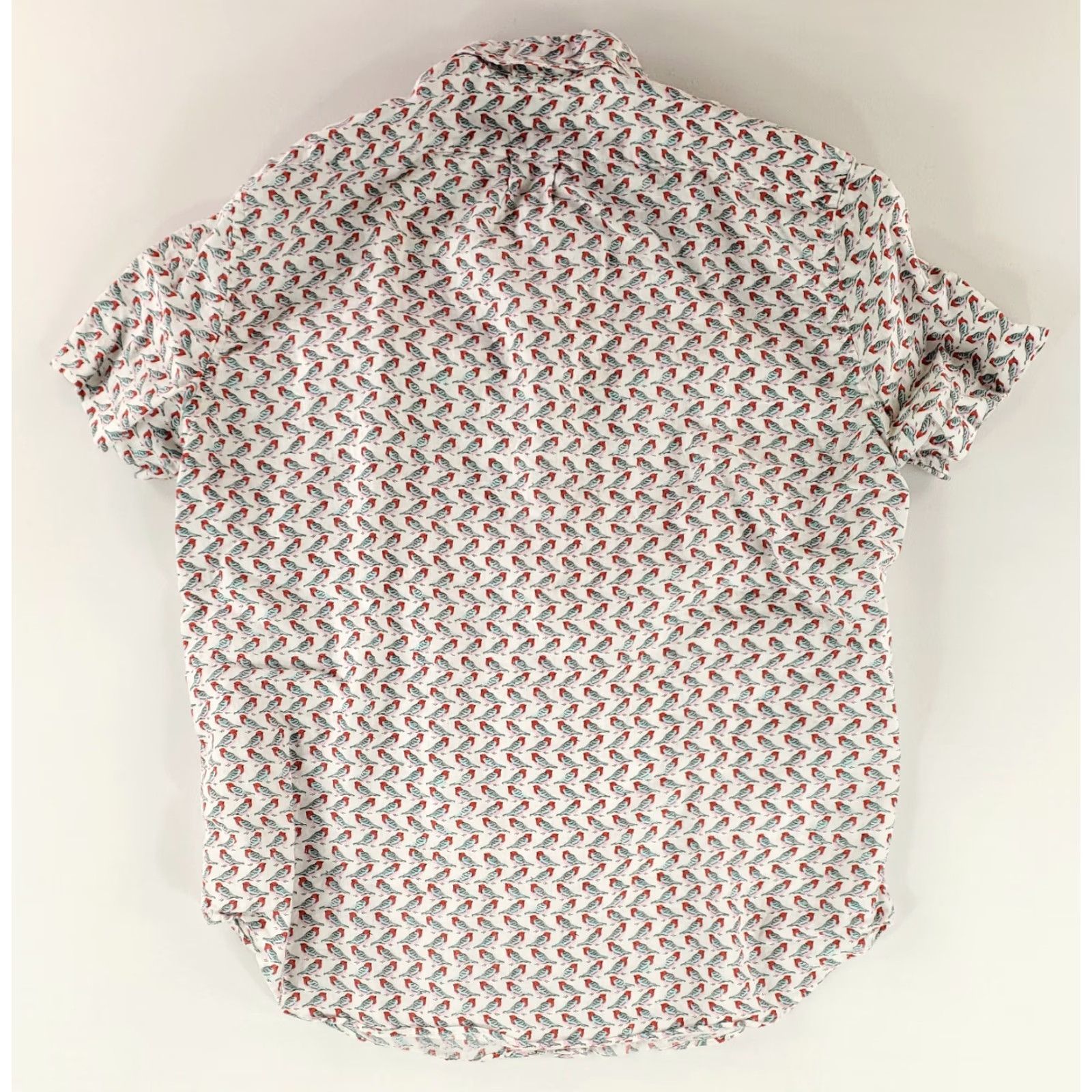 J.Crew J. Crew Shirt Button Down Linen Short Sleeve Birds White Mens L Size US L / EU 52-54 / 3 - 3 Thumbnail