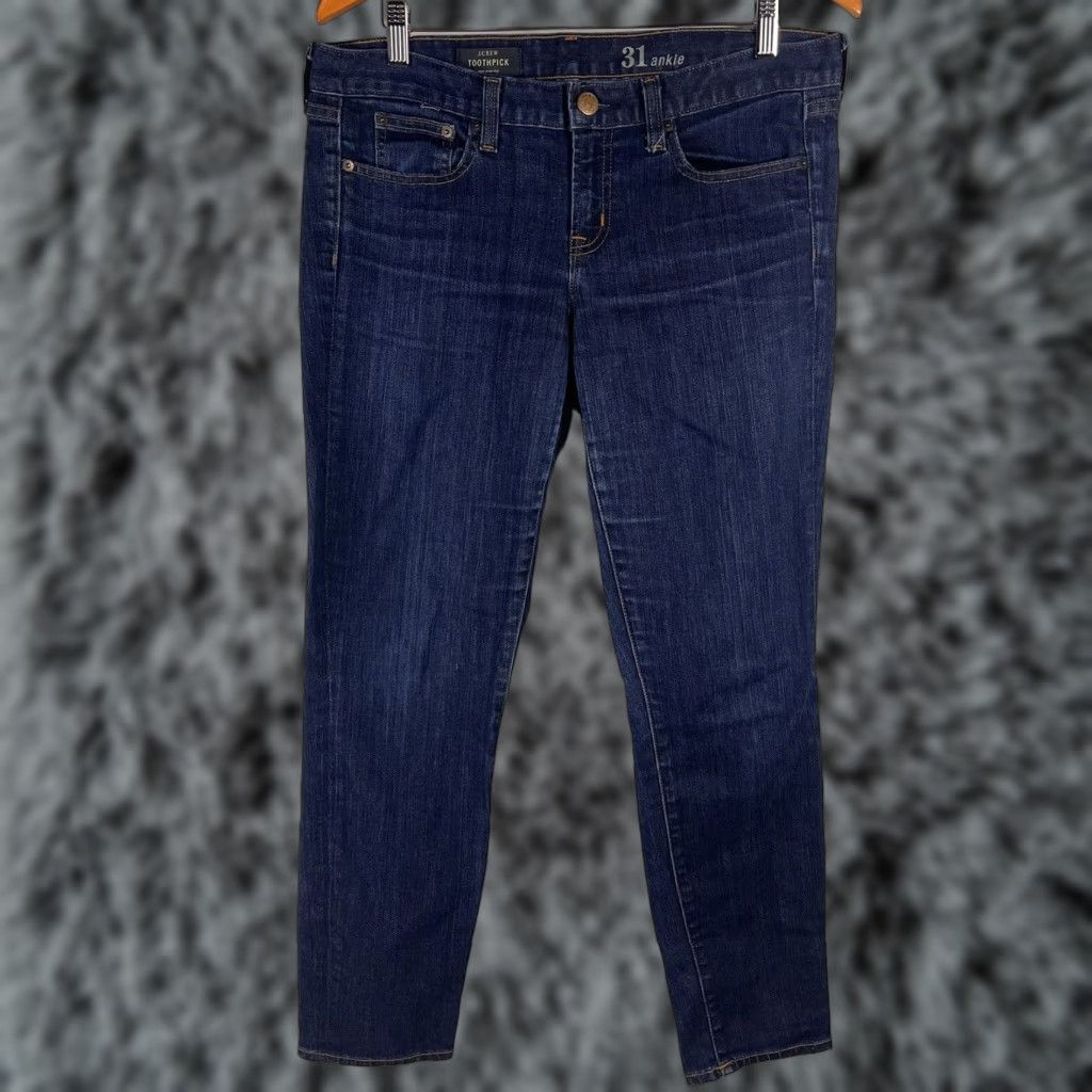 J.Crew J. Crew Toothpick Ankle Jeans Sz 31 VGUC Jeans J.CREW Toothpick Ankle Blue 31 Regular Women Dark Wash Tag: J.CREW Size 24" / US 00 / IT 34 - 1 Thumbnail