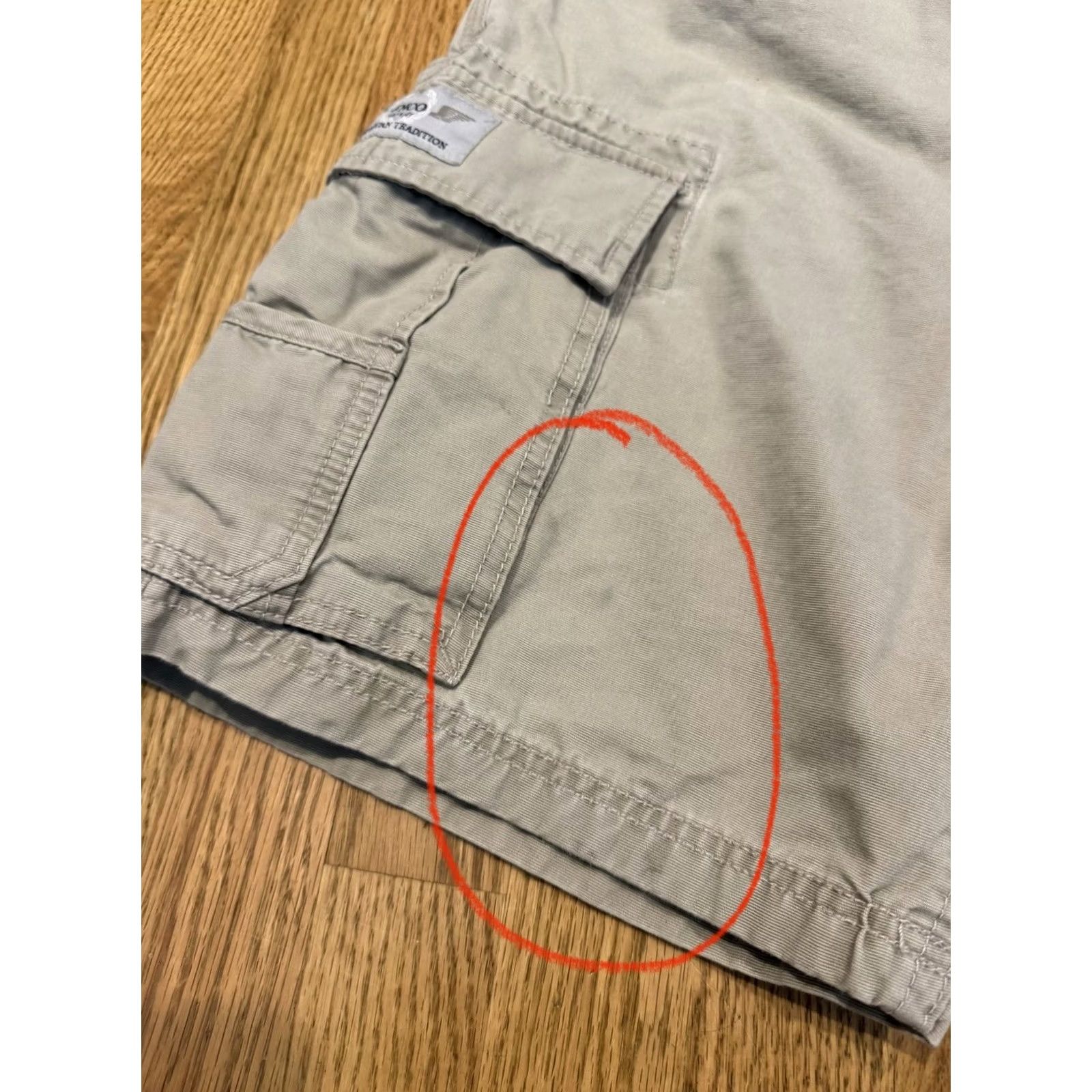JNCO VINTAGE JNCO Cargo Shorts Men 34 Beige Tan Khaki 90s Grunge Hip Hop Skate Pockets Cargo Pocket Mens Size US 34 / EU 50 - 6 Thumbnail