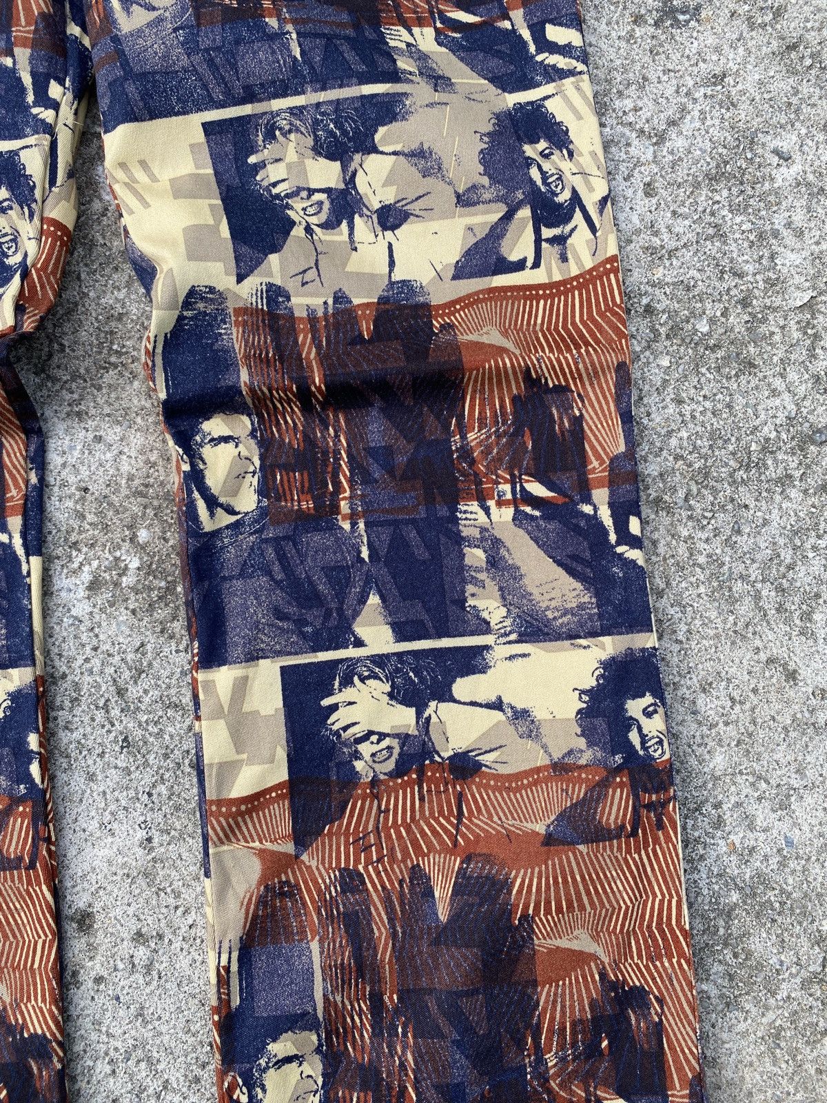 Hysteric Glamour × Japanese Brand × Jean Paul Gaultier Bat - su Japan Overprint Strechable Released Leg Pant Size US 29 - 7 Thumbnail