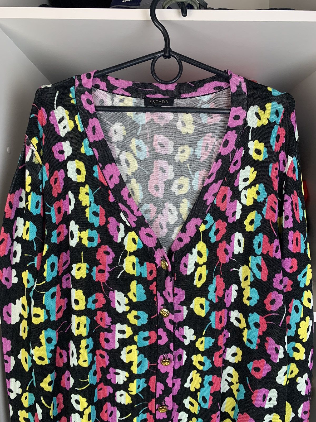 Escada Escada Multicolor Button Ups Cardigan Size L Size L / US 10 / IT 46 - 2 Thumbnail