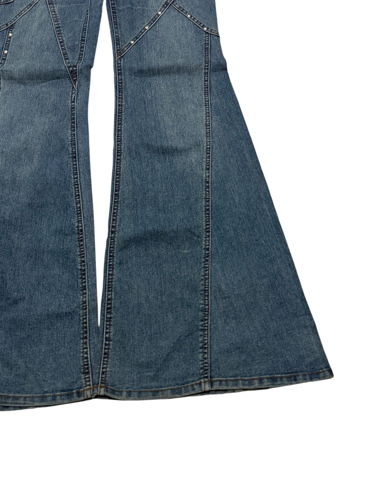 Hysteric Glamour Vintage Y2K Wide Flare Elastic Jeans Stud Detail Unisex Size US 27 - 7 Thumbnail