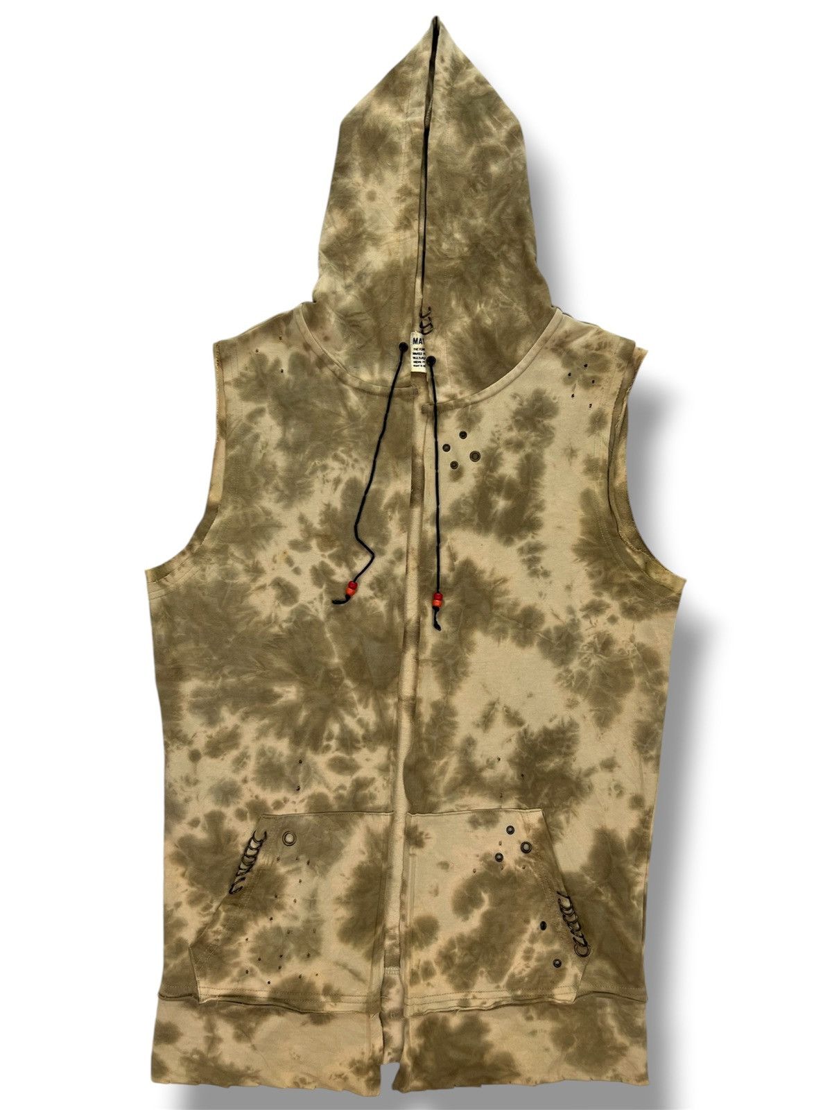 Japanese Brand May Champ Bleached Distressed Sleeveless Hoodie Size US M / EU 48-50 / 2 - 2 Thumbnail