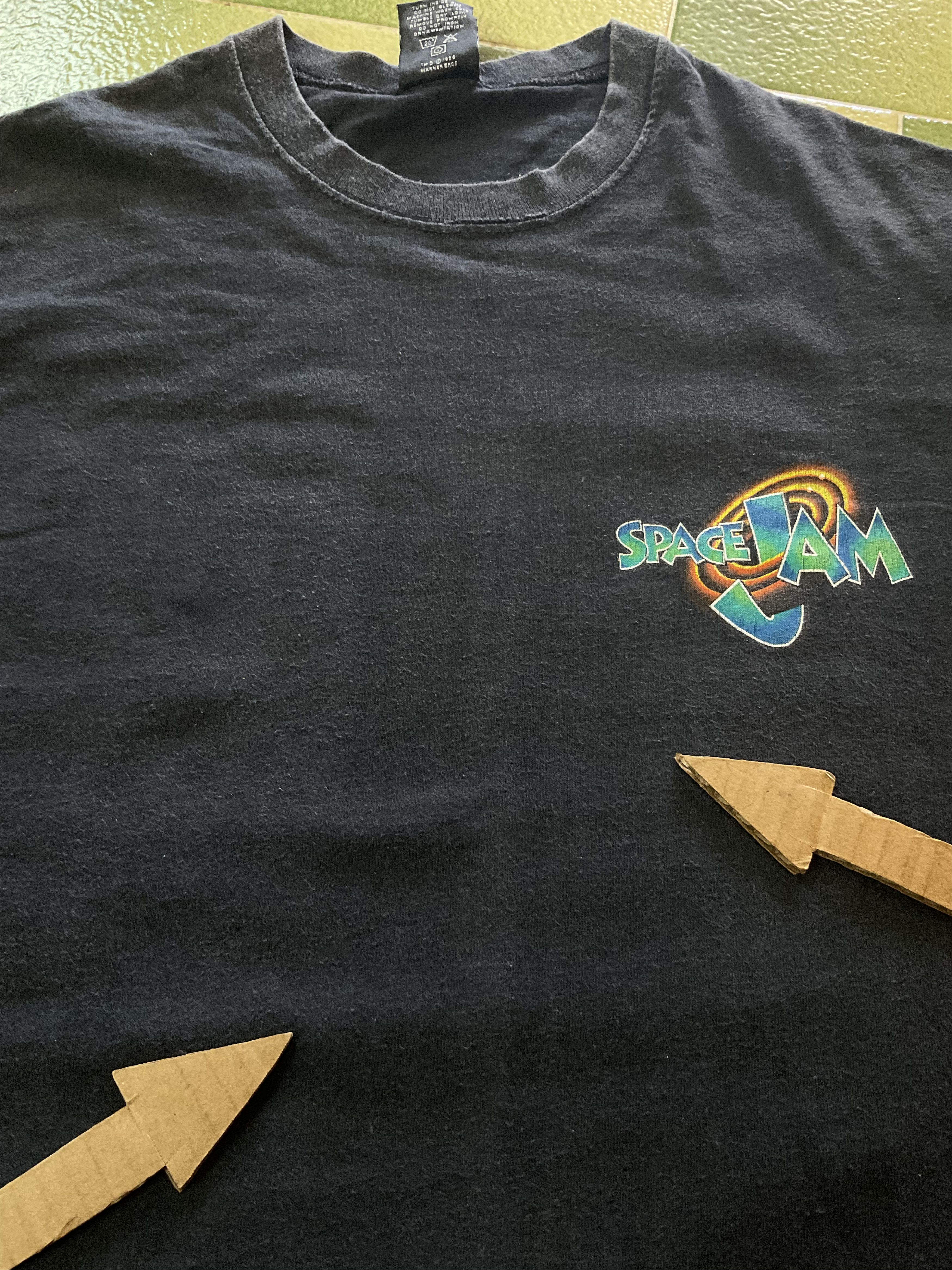 Warner Bros Vintage 1996 Space Jam Movie Promo T-Shirt Michael Jordan Size US M / EU 48-50 / 2 - 7 Thumbnail