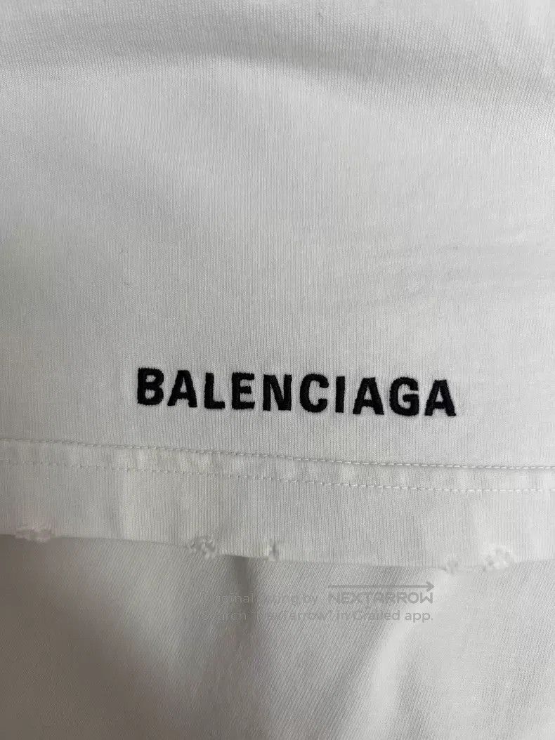 Balenciaga Balenciaga Qixi Festival Limited White Embroidered Logo Sh Size US XXS / EU 40 - 5 Thumbnail