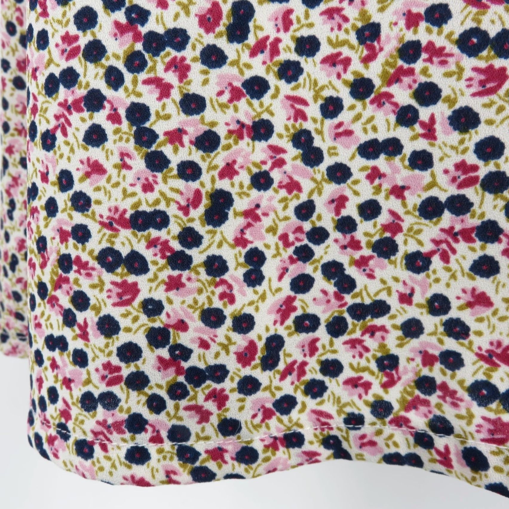 Vintage J Crew Women 10 Pink Blue Flower Floral V Neck Short Sleeve Sundress Dress Chic Size 32" / US 10 / IT 46 - 5 Thumbnail