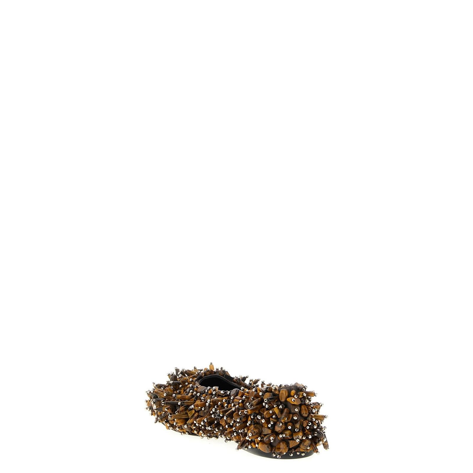 DRIES VAN NOTEN Beaded Brown Ballerina Flats New And Authent