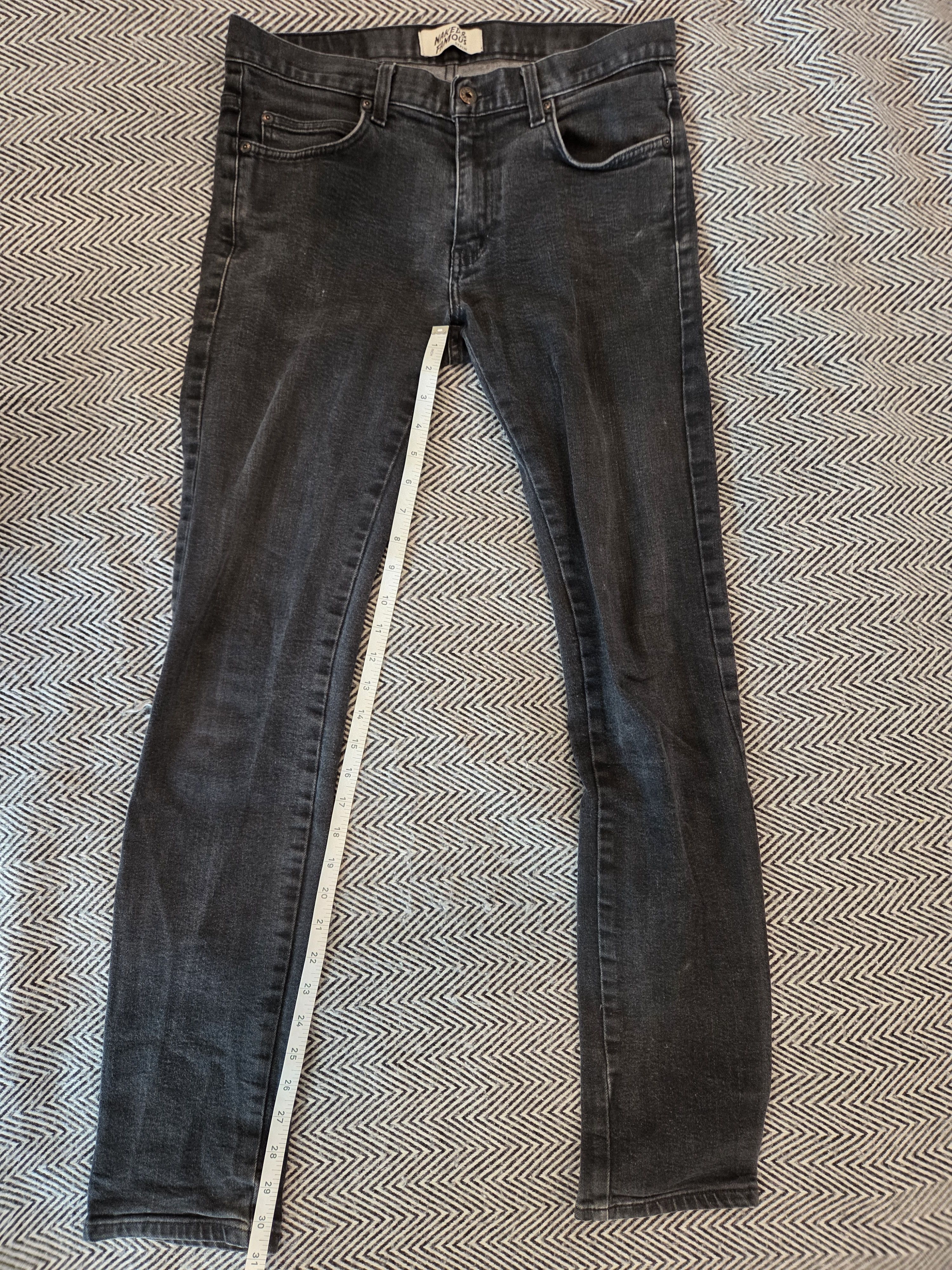 Naked & Famous Ash Black Stretch Size US 33 - 6 Thumbnail