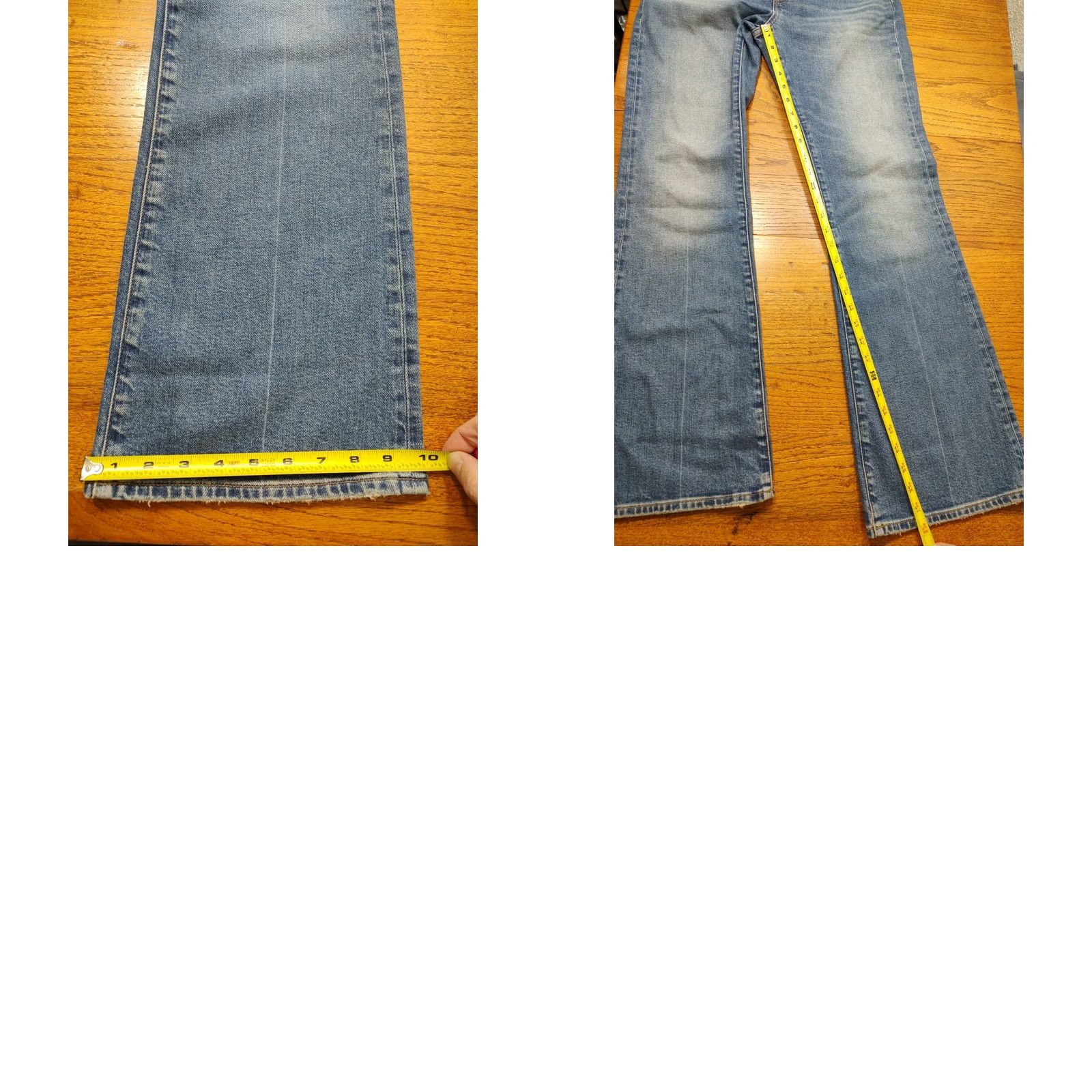Madewell Madewell Jeans Womens 27 32 Inseam Denim 5-Pocket Flared Vintage Look Bohemian 90s Distressed Stretch Blue Denim Shirt? Size 27" / US 4 / IT 40 - 9 Thumbnail