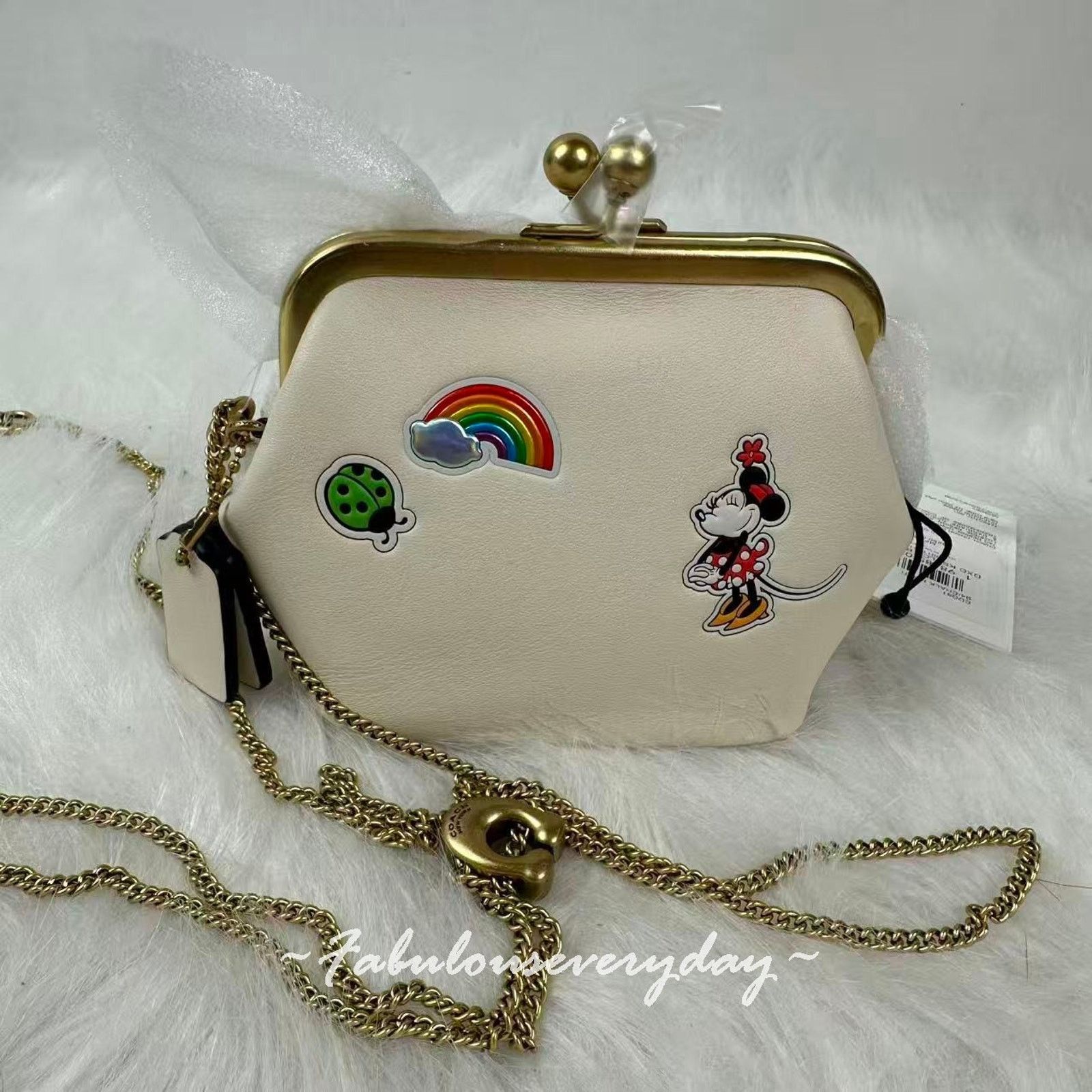 Coach Disney X Coach Kisslock Frame Bag 10 Sticker Print Leather Size ONE SIZE - 4 Thumbnail