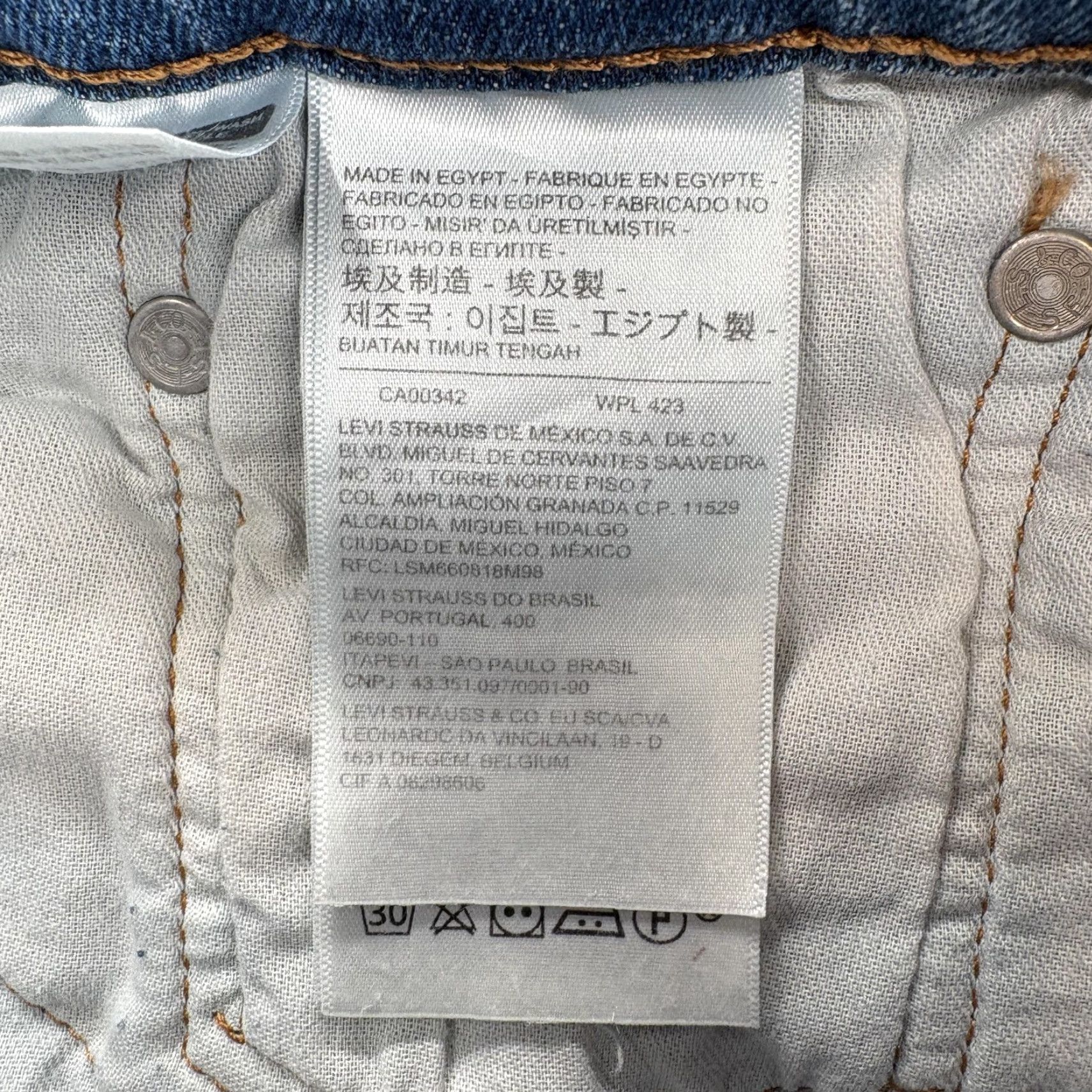 Levi's Levis 511 Jeans Mens 29x32 Blue Medium Wash Slim Straight Stretch Denim Casual Size US 29 - 4 Thumbnail
