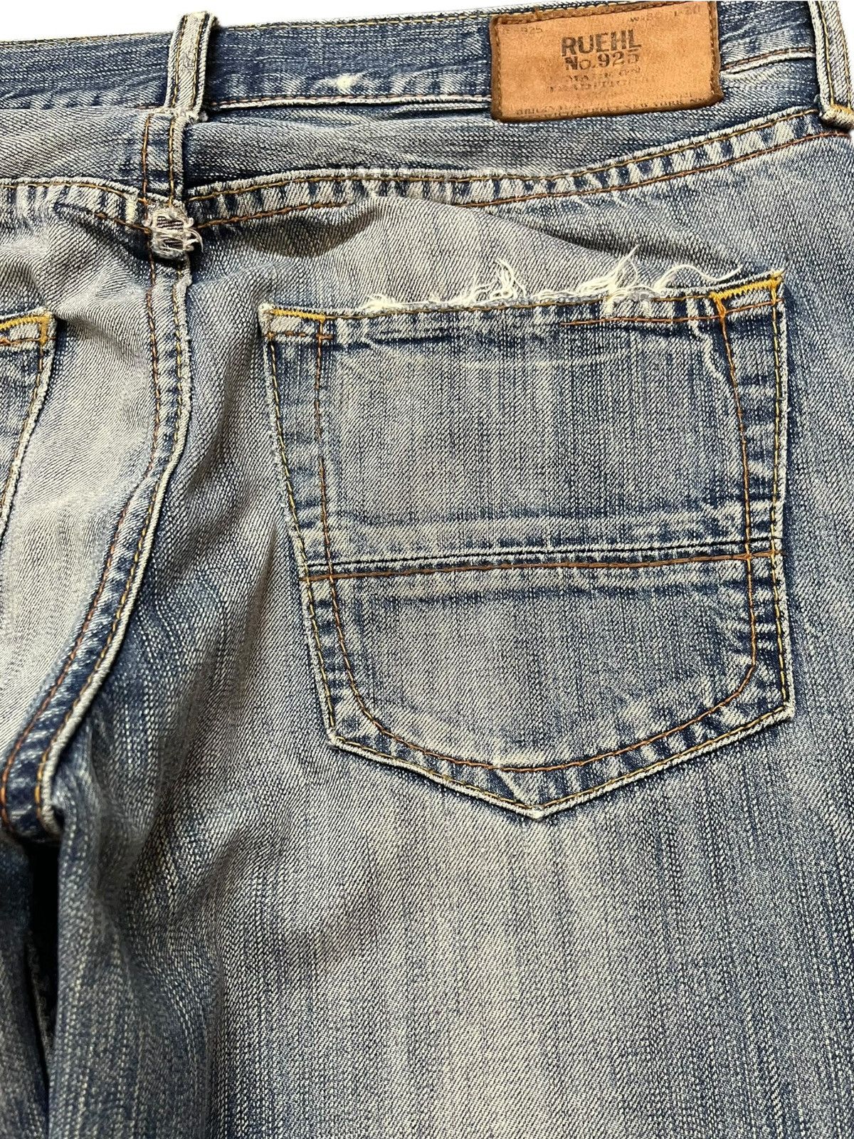 Ruehl No. 925 Vintage Ruehl No.925 Low Rise Bootcut Ripped Denim Size US 34 / EU 50 - 7 Thumbnail