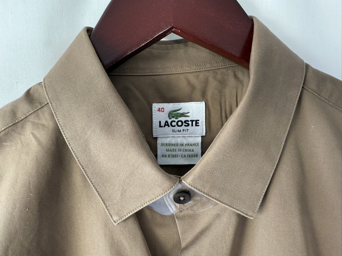 Lacoste Lacoste Live Shirt Brown Size 40L - 4 Thumbnail