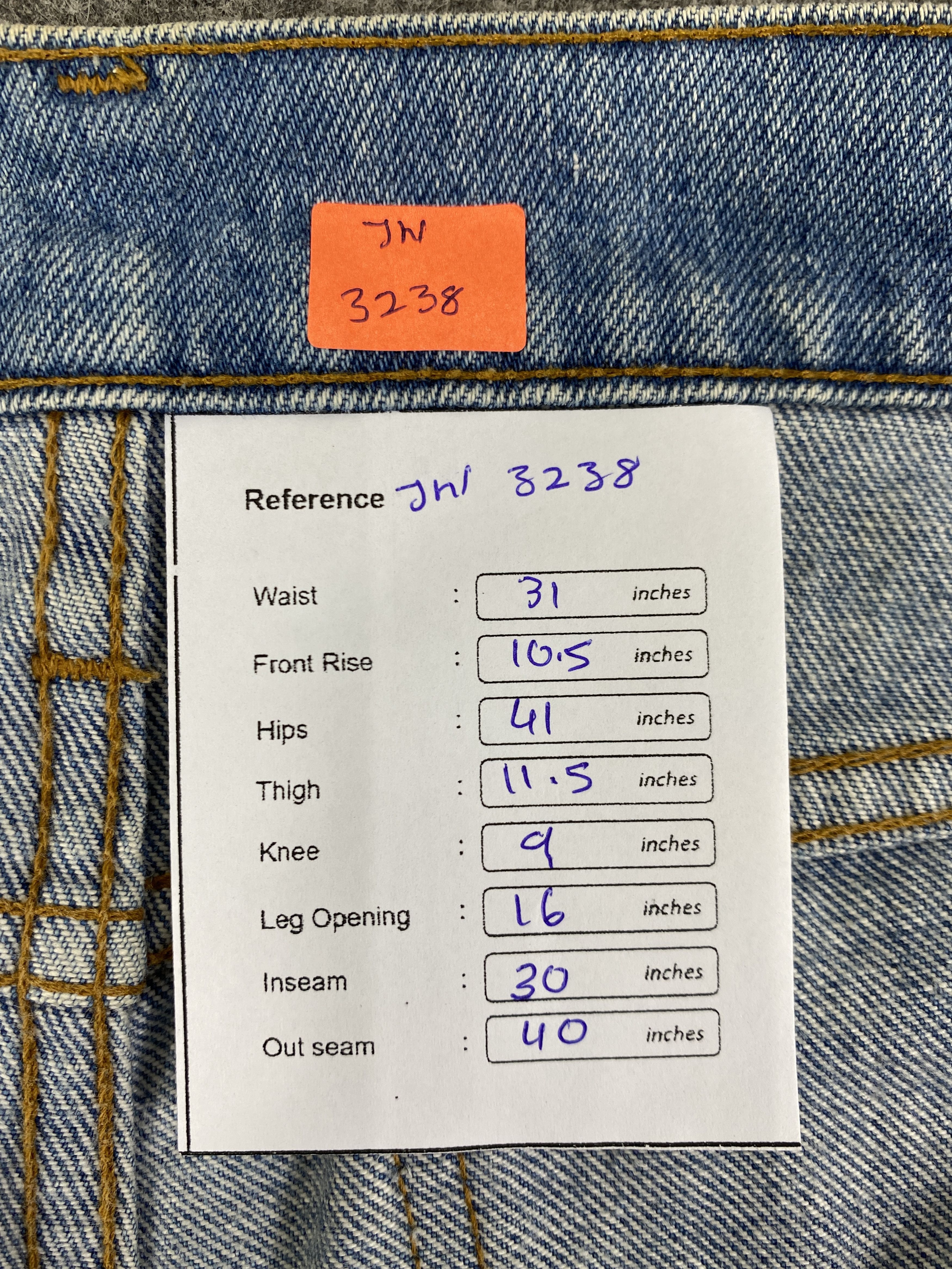 Levi's Dirty Light Blue Vintage Levis 515 Orange Tab 31x30 -JN3238 Size US 31 - 8 Thumbnail