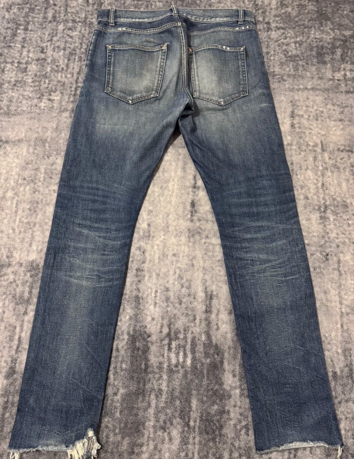 Saint Laurent Paris SLP 20SS "Claw Mark" Distressed Frayed Hem Denim Jeans Size US 32 / EU 48 - 2 Thumbnail