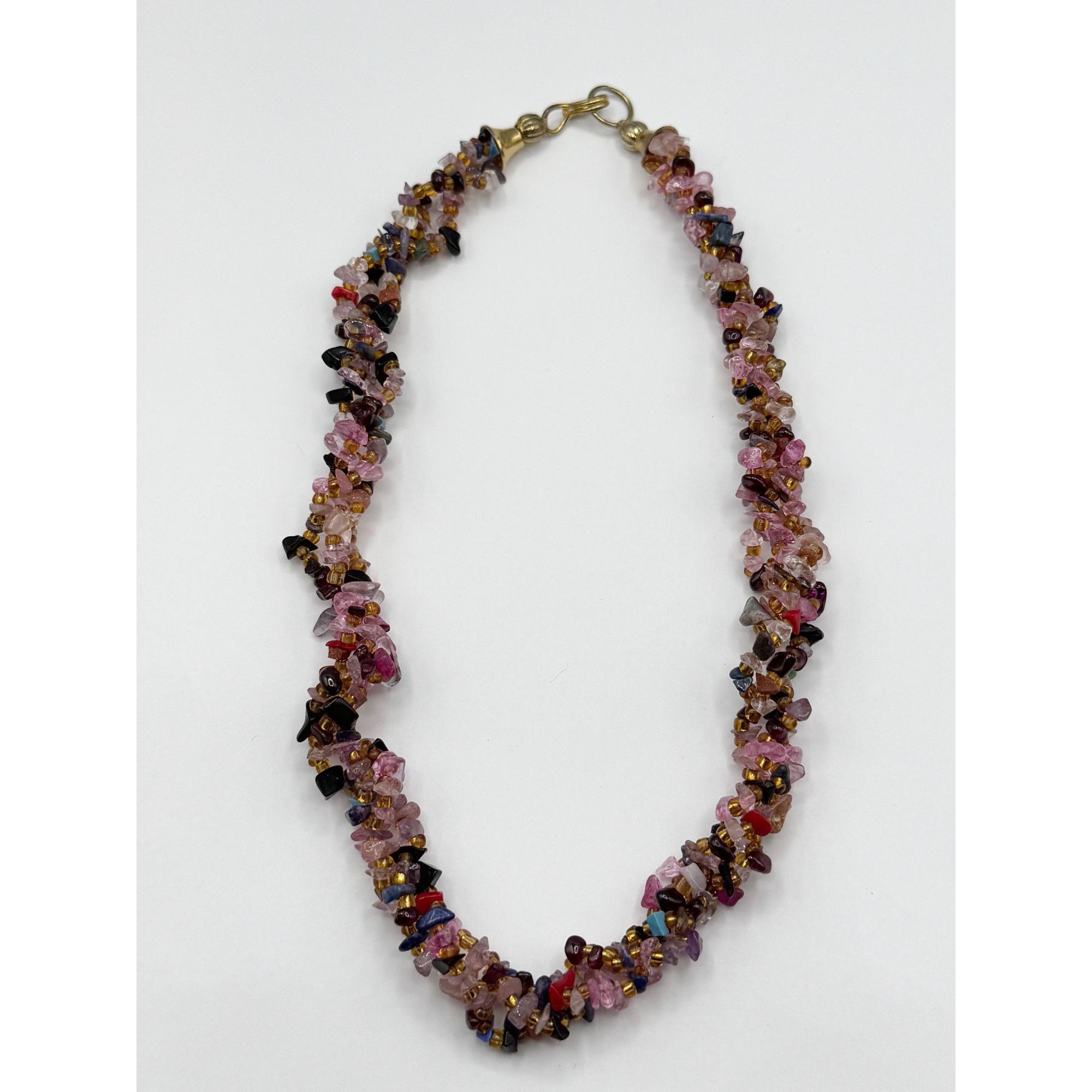 Vintage Vintage Gemstone Semi Precious Chip Tourmaline twisted beade Size ONE SIZE - 3 Thumbnail