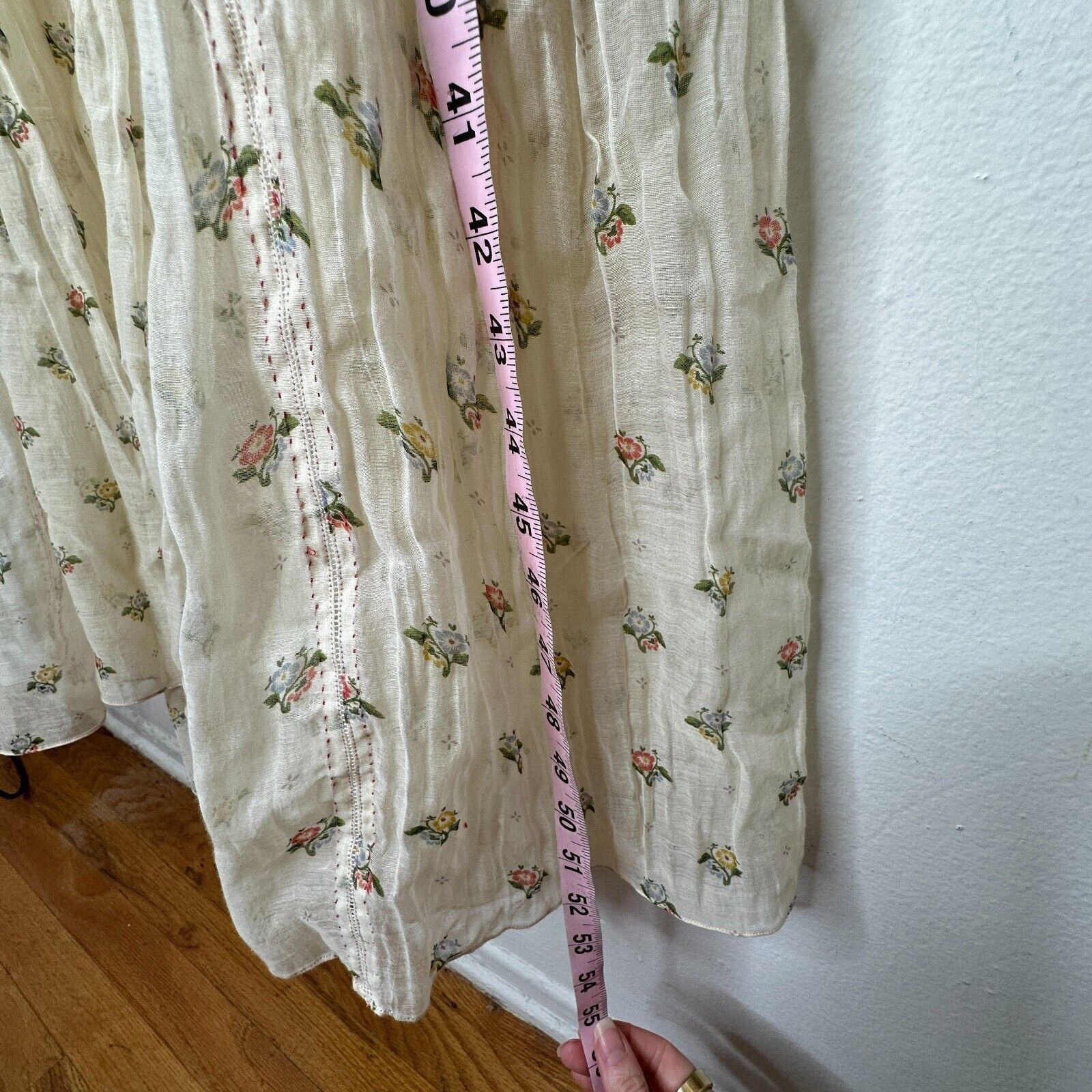 Other Pero Tan Teal Gold VNeck Floral Stripe Empire Ruffle Maxi 38 Size M / US 6-8 / IT 42-44 - 15 Thumbnail