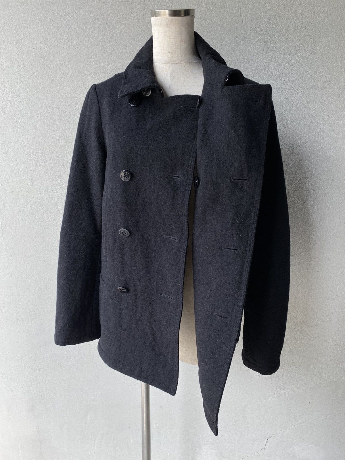 Tsumori Chisato TSUMORI CHISATO Black Double-Breasted Pea Coat Size M / US 6-8 / IT 42-44 - 9 Thumbnail