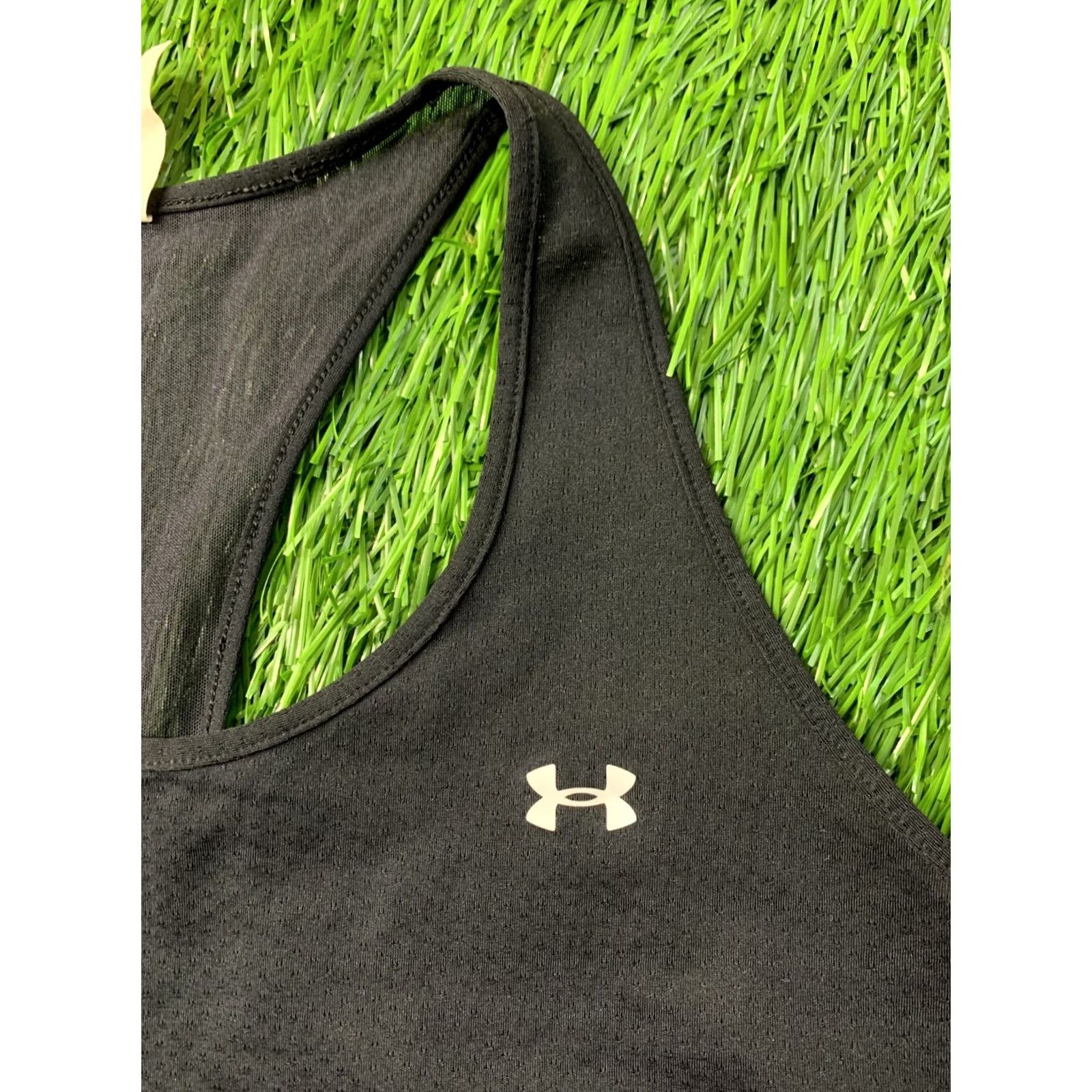 Under Armour UNDER ARMOUR HeatGear Vest Women Training Shirt Tank 2023 L Black Vest Sleeveless Jersey Basic Size L / US 10 / IT 46 - 3 Thumbnail