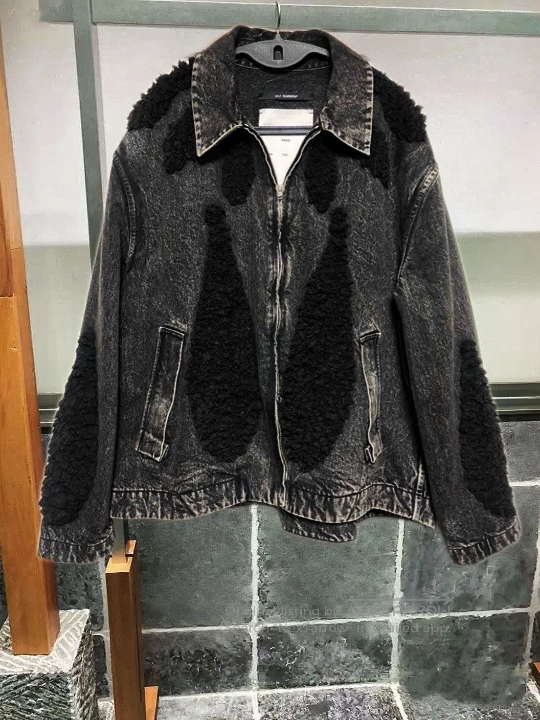 Song For The Mute sftm 24.2 Teardrop Fleece Denim Jacket. Size US M / EU 48-50 / 2 - 1 Thumbnail