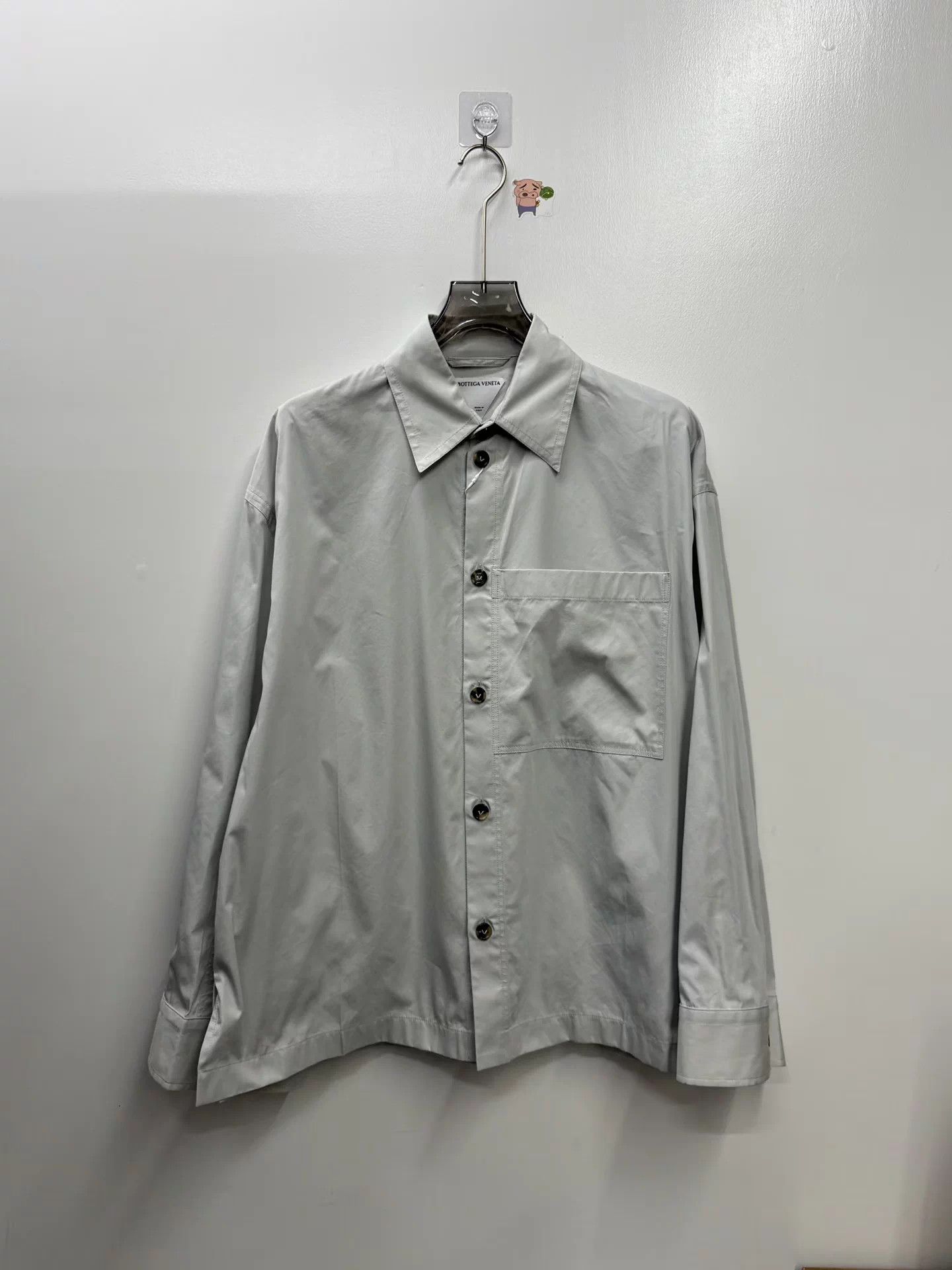 Bottega Veneta BV long-sleeve shirt gray white 44 Size US S / EU 44-46 / 1 - 1 Thumbnail