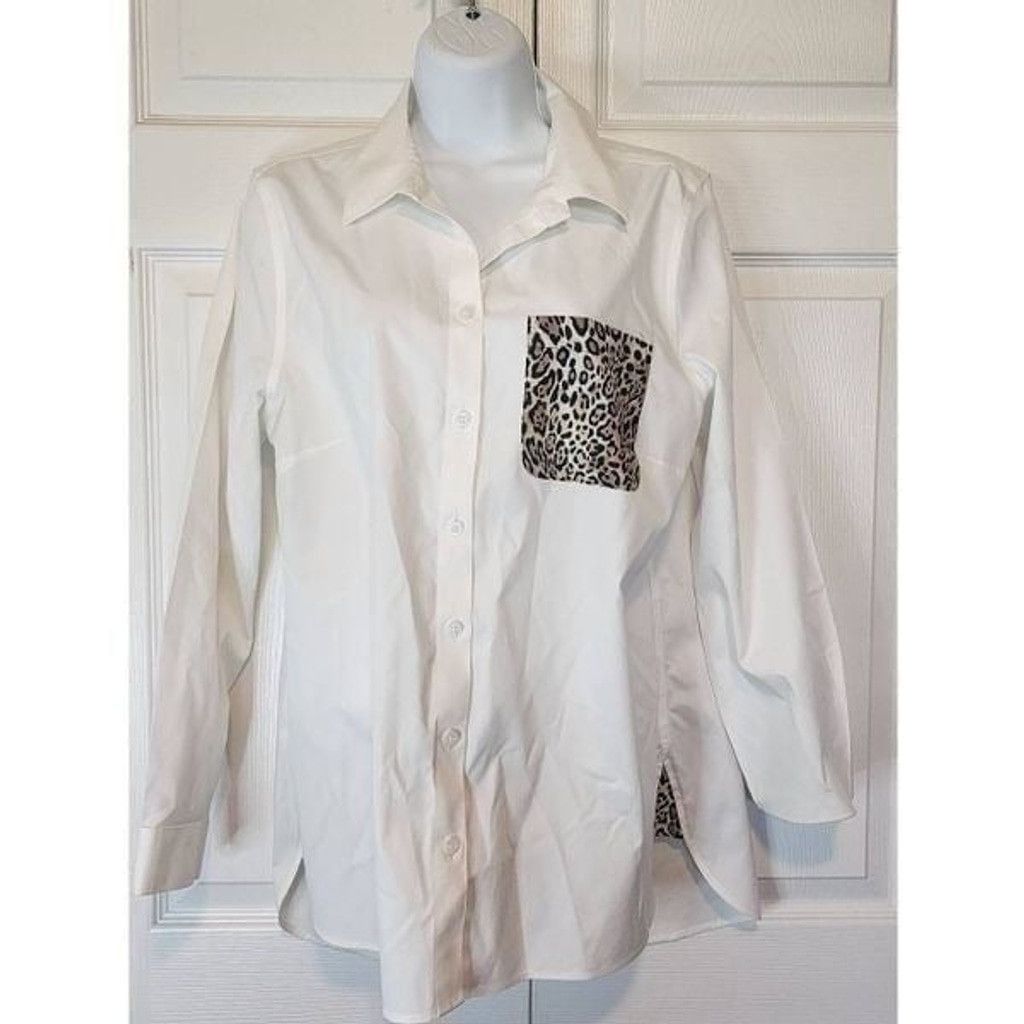 Chicos Chicos Ivory Blouse Size L / US 10 / IT 46 - 1 Thumbnail